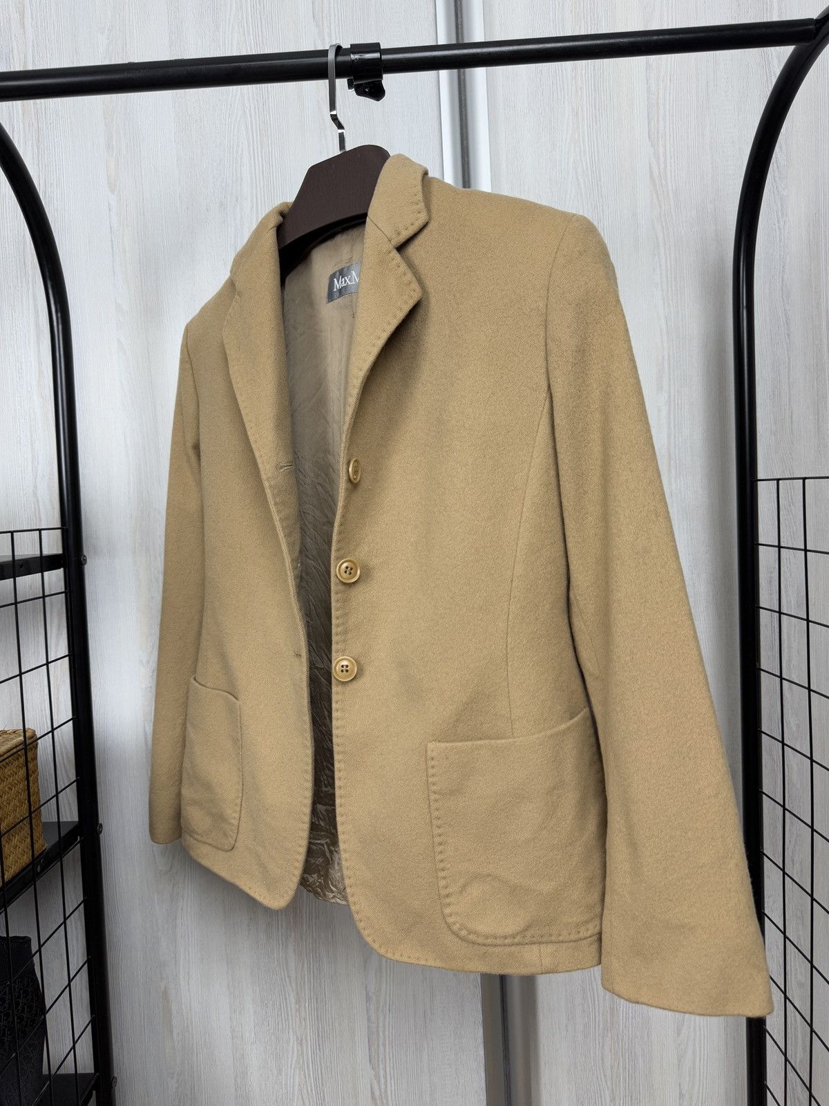 Max Mara Max Mara beige brown wool cashmere blazer Size M / US 6-8 / IT 42-44 - 6 Thumbnail