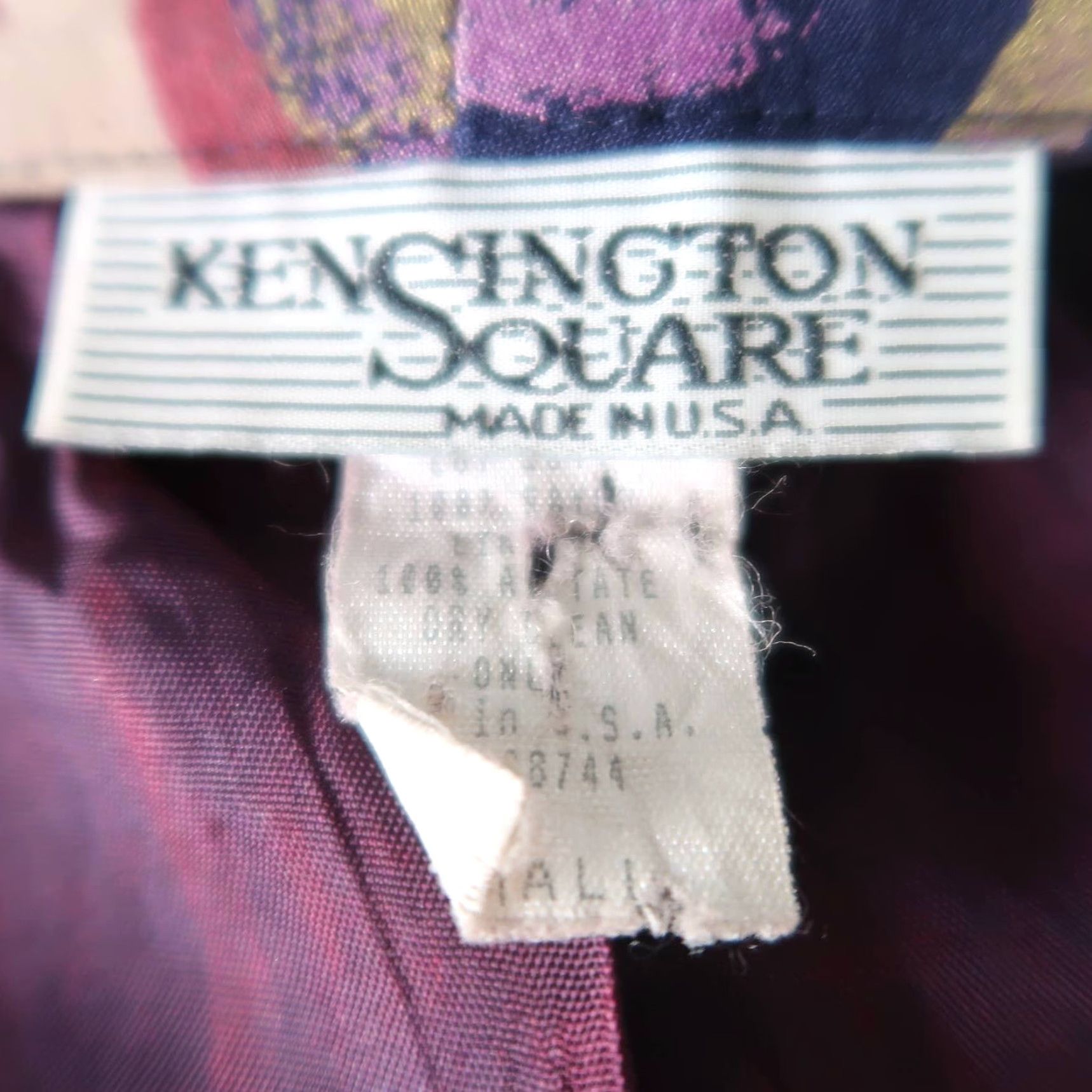 Vintage VINTAGE 90s blazer Abstract floral patchwork plum purple pink S Mens Womens? Size S / US 4 / IT 40 - 5 Thumbnail