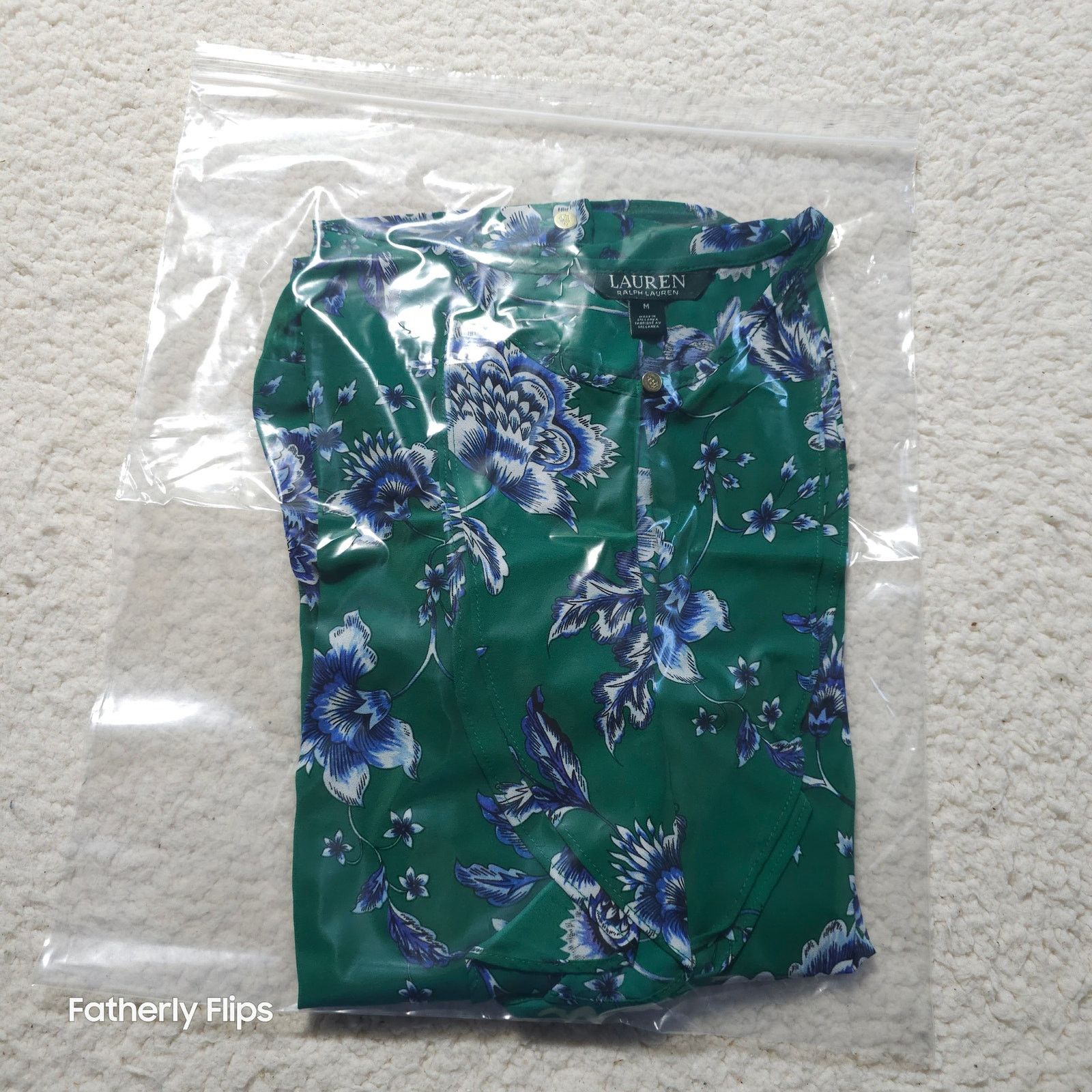Ralph Lauren Lauren Ralph Lauren Green Blue Floral Ruffle Blouse M Size M / US 6-8 / IT 42-44 - 13 Thumbnail