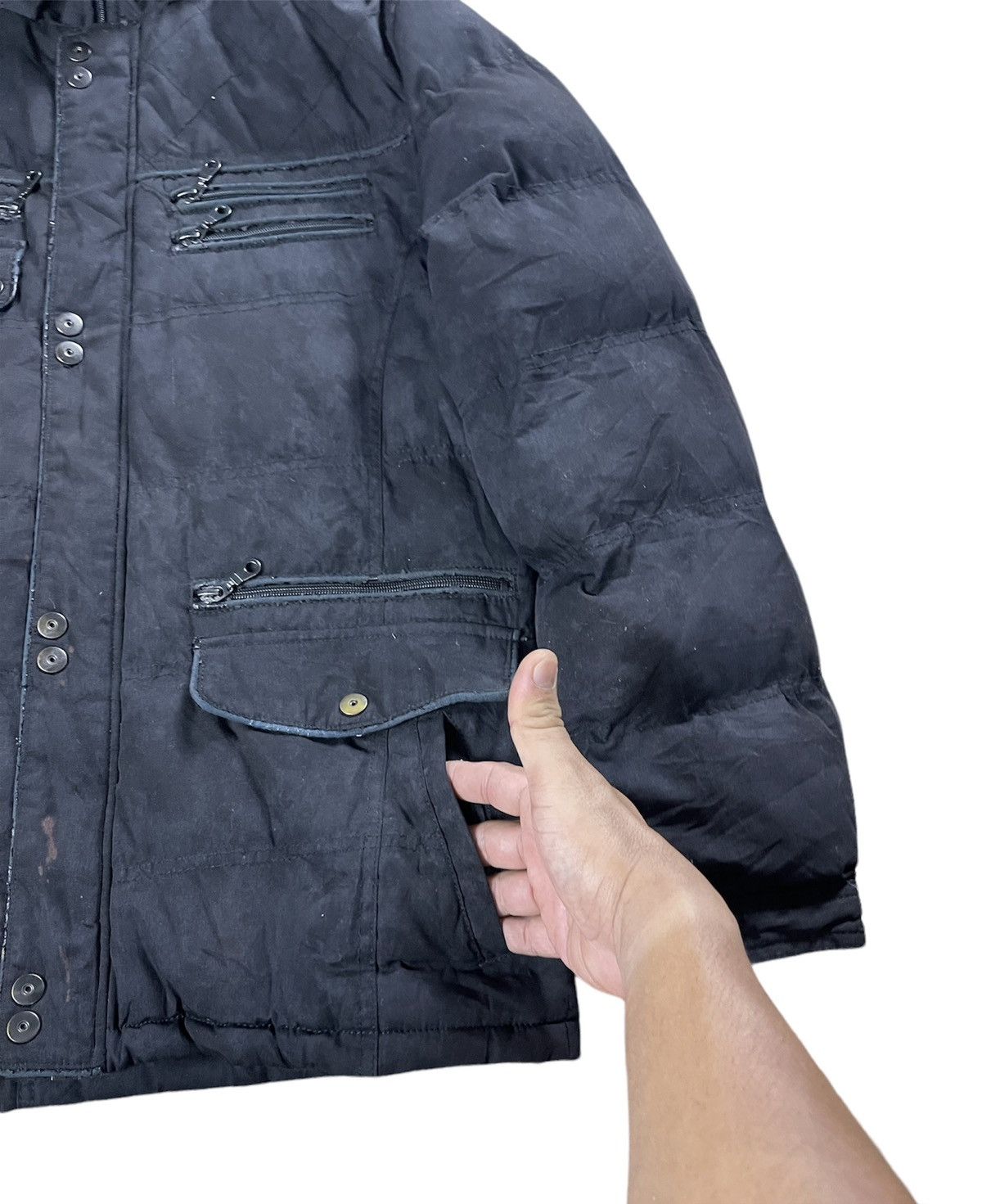 Japanese Brand × Vintage Vintage Bareback Realdress Puffer Faux Fur Hoodie Jacket Size US M / EU 48-50 / 2 - 6 Thumbnail