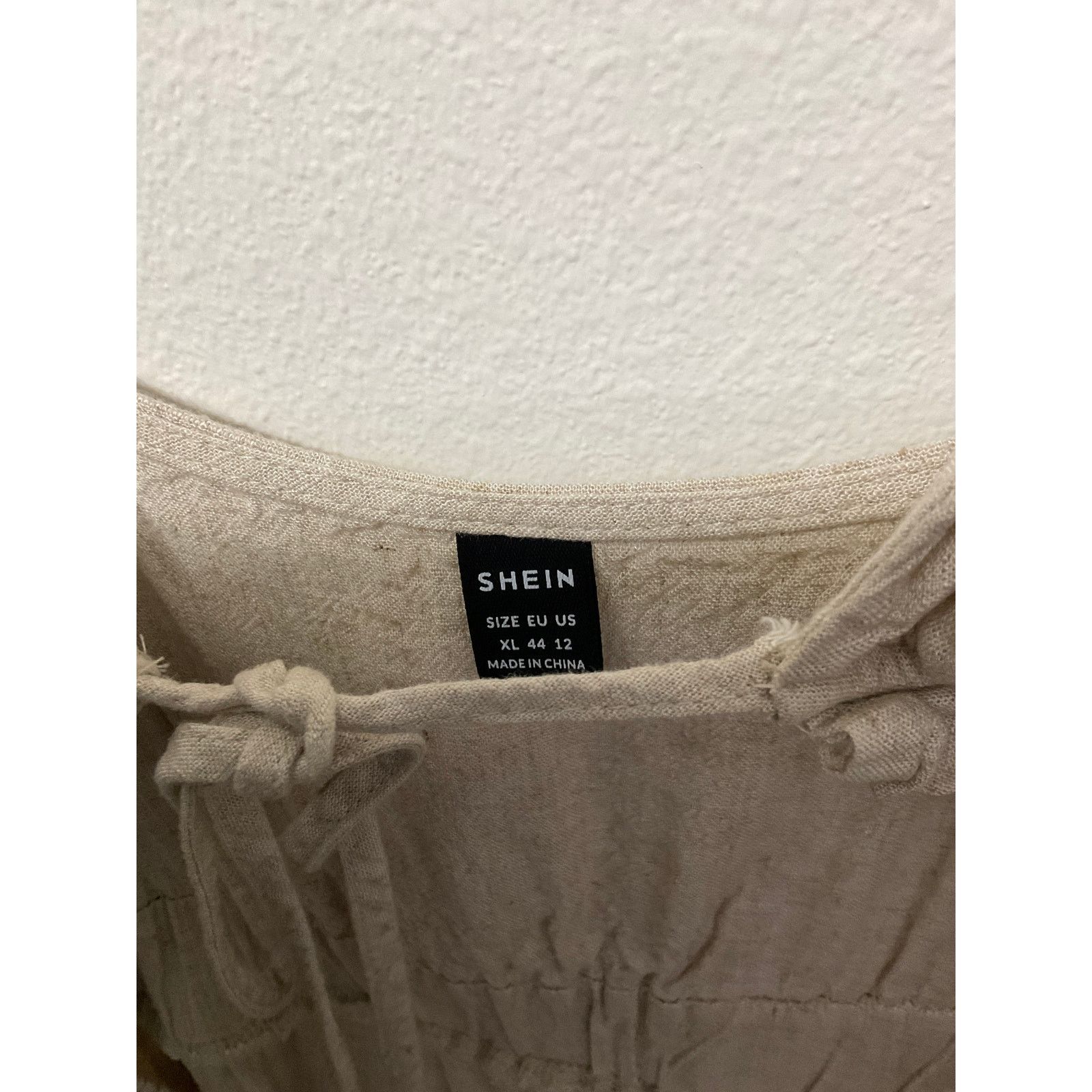 Shein Preloved Shein Front Cutout Tan Jumpsuit Sz XL Size 34" / US 12 / IT 48 - 2 Thumbnail