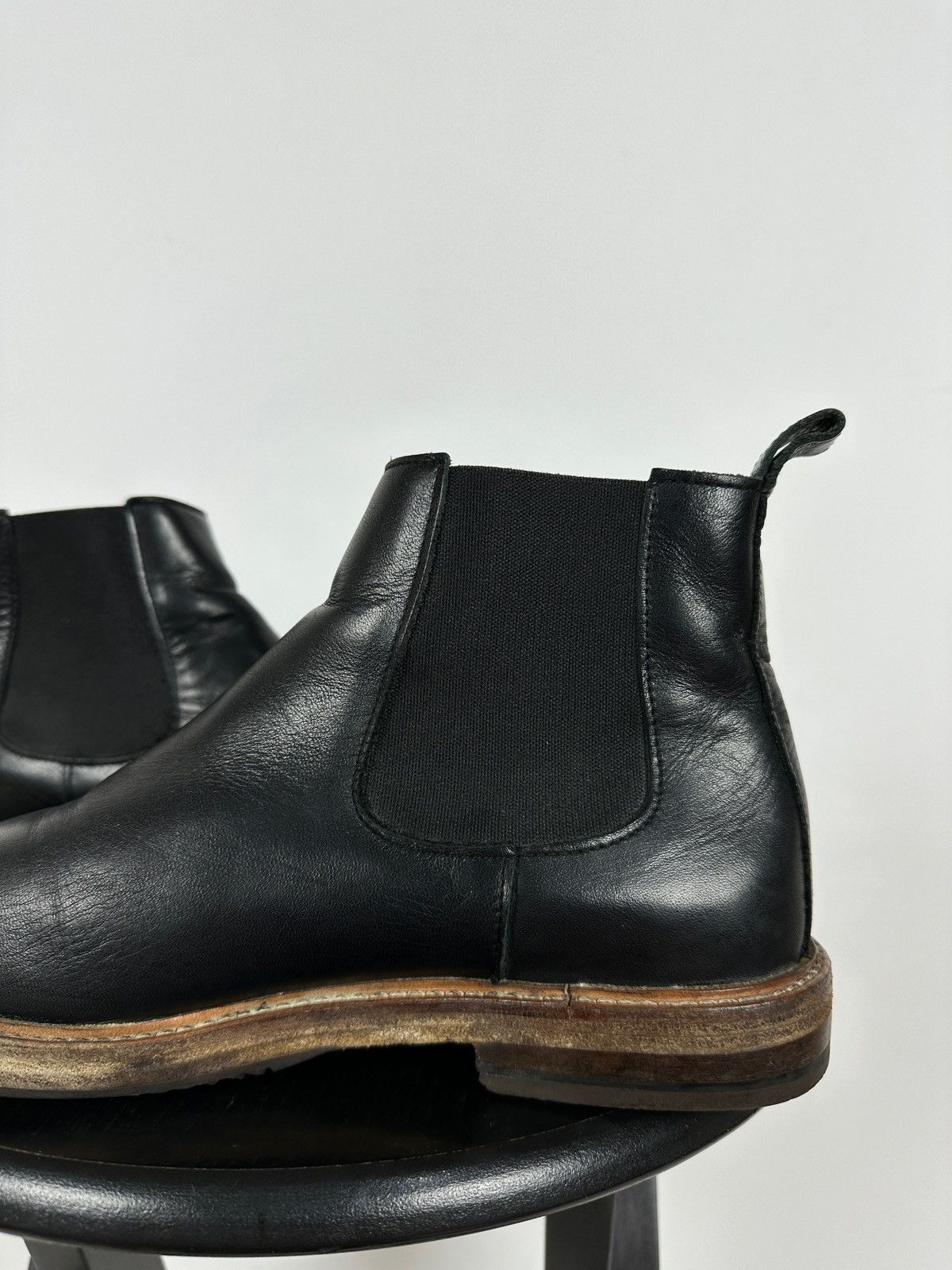 A.P.C. A.P.C Black Leather Chelsea Boots Size US 7 / EU 40 - 18 Thumbnail