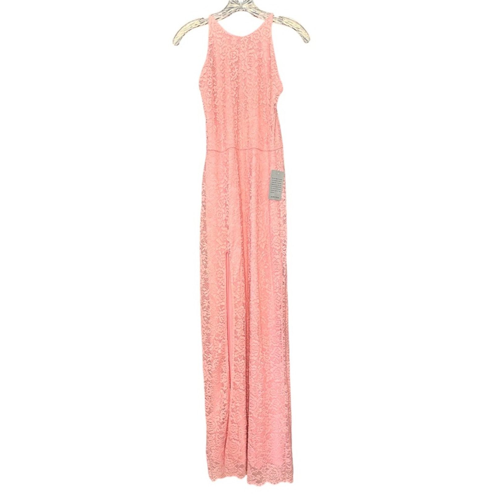 Other NWT Love X Design Classic Pink Vesta Stretch Lace Maxi Dress Size M / US 6-8 / IT 42-44 - 3 Thumbnail