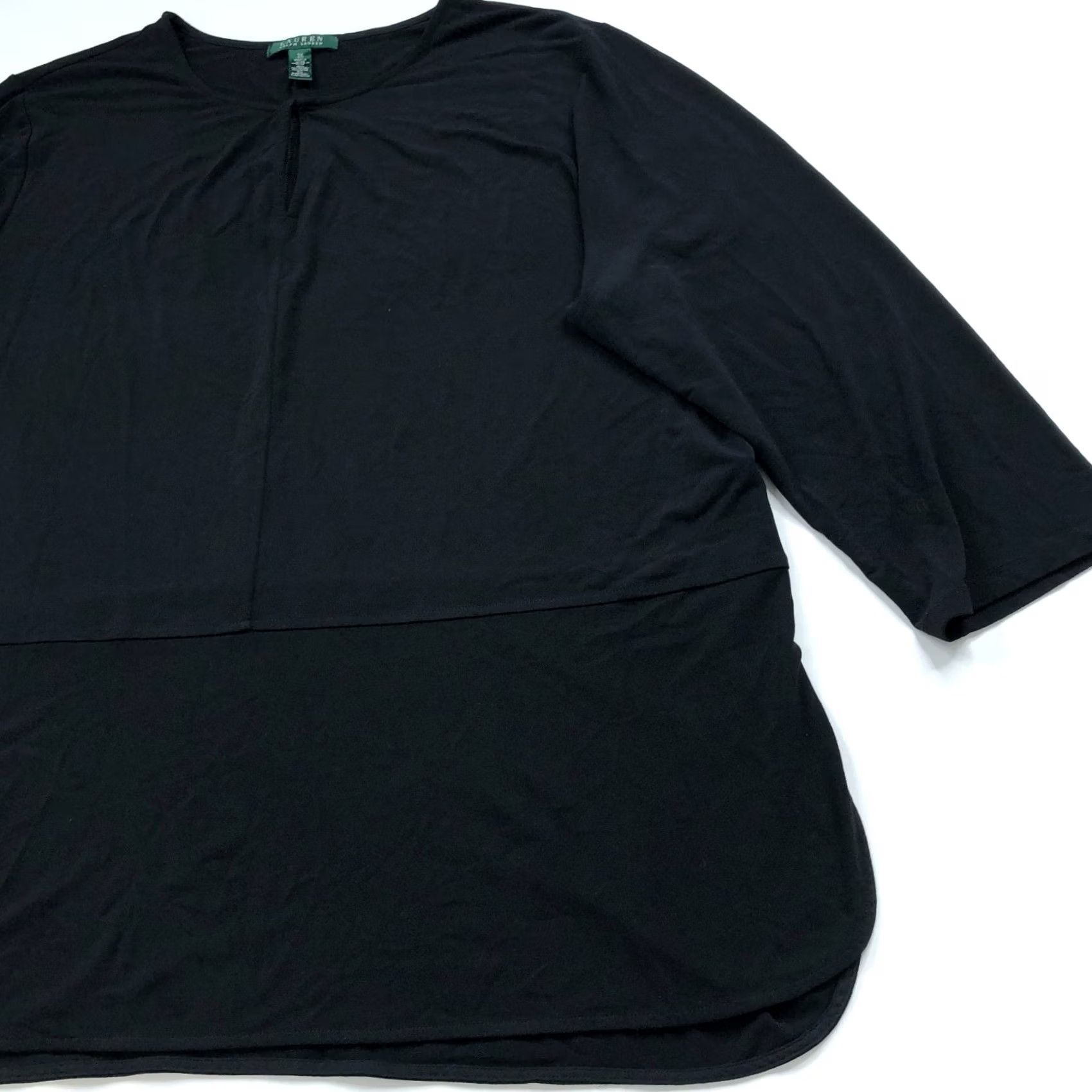 Ralph Lauren Lauren Ralph Lauren Plus 3X Blouse Shirt Top Black Size XXL / US 16-18 / IT 52-54 - 5 Thumbnail