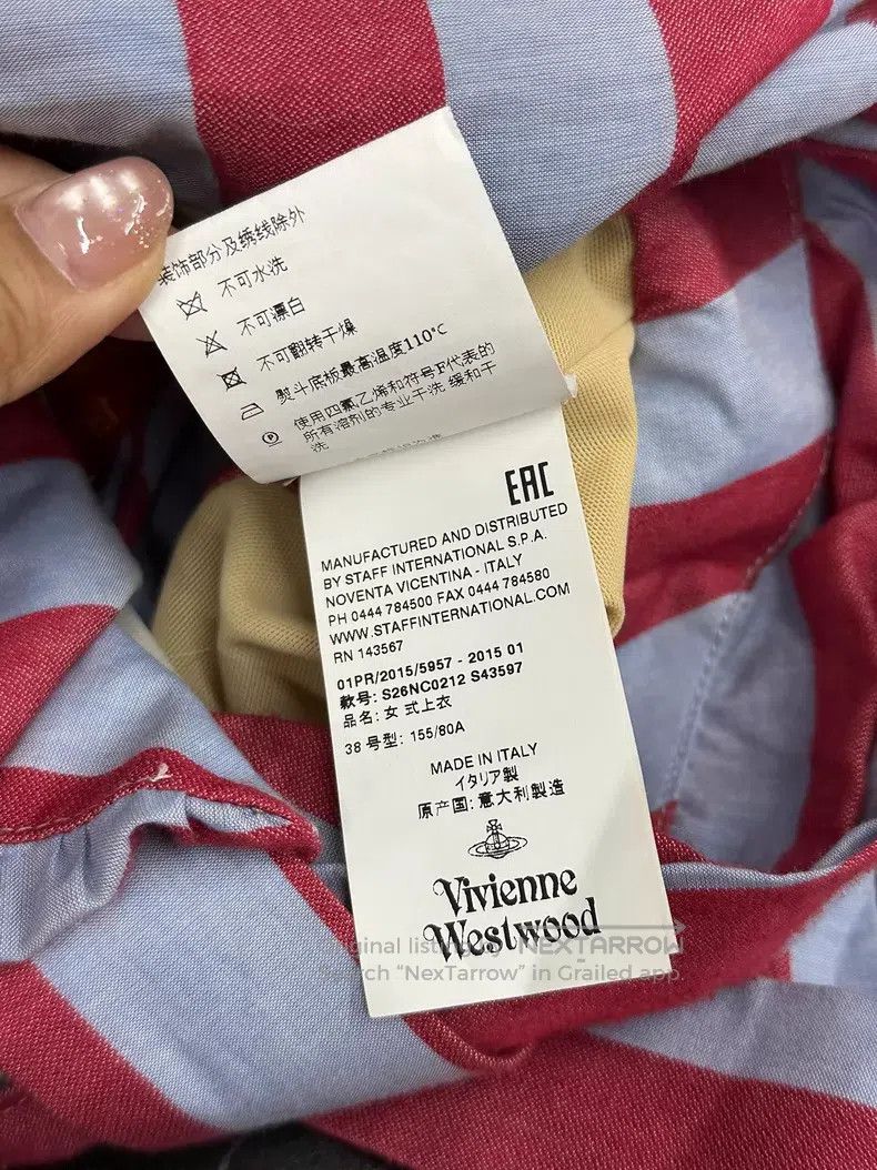 Vivienne Westwood Vivienne Westwood Red and Blue Striped Top Size XS / US 0-2 / IT 36-38 - 6 Thumbnail