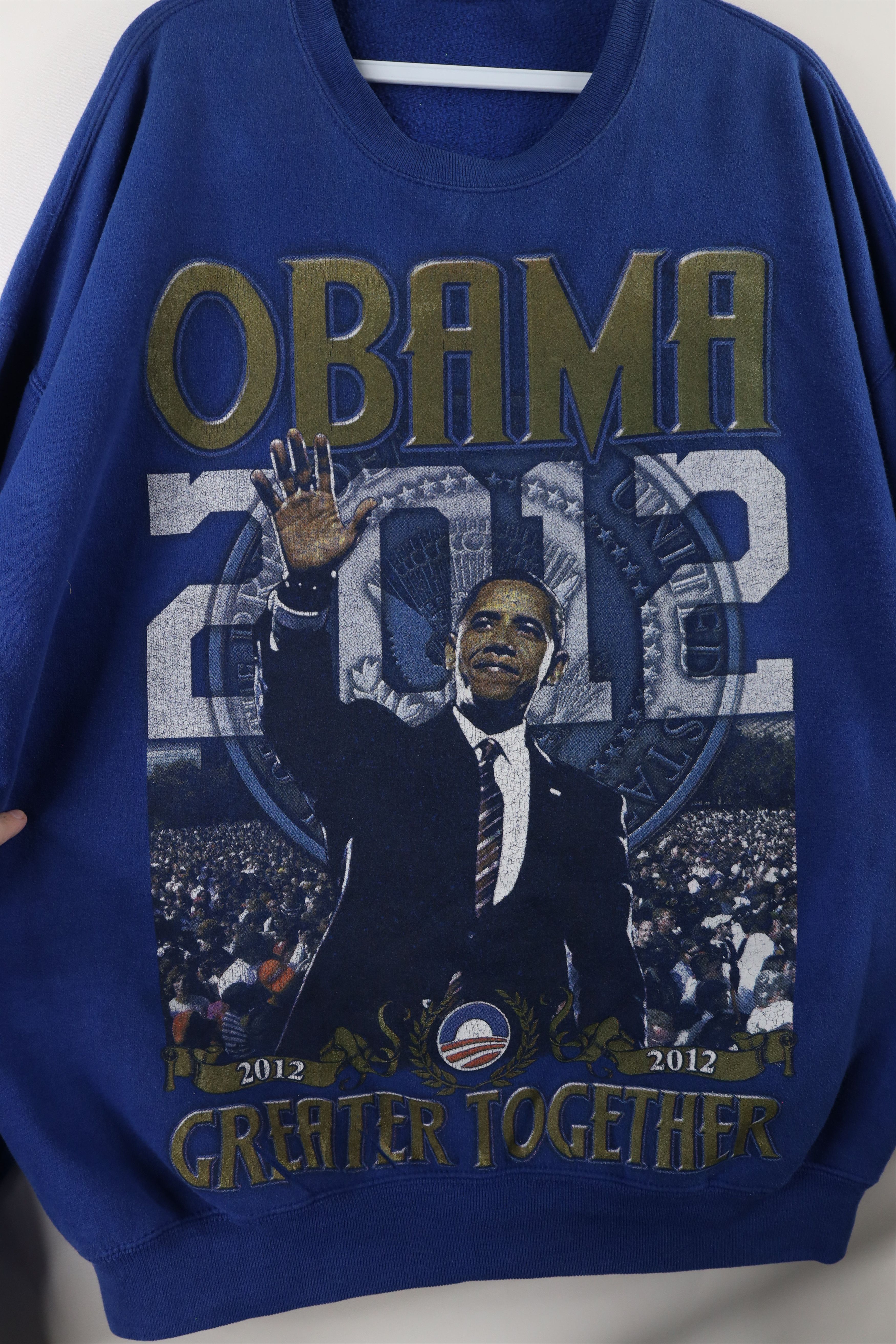 Vintage Vintage Y2K 2012 President Barack Obama Crewneck Sweatshirt Size US XL / EU 56 / 4 - 5 Thumbnail