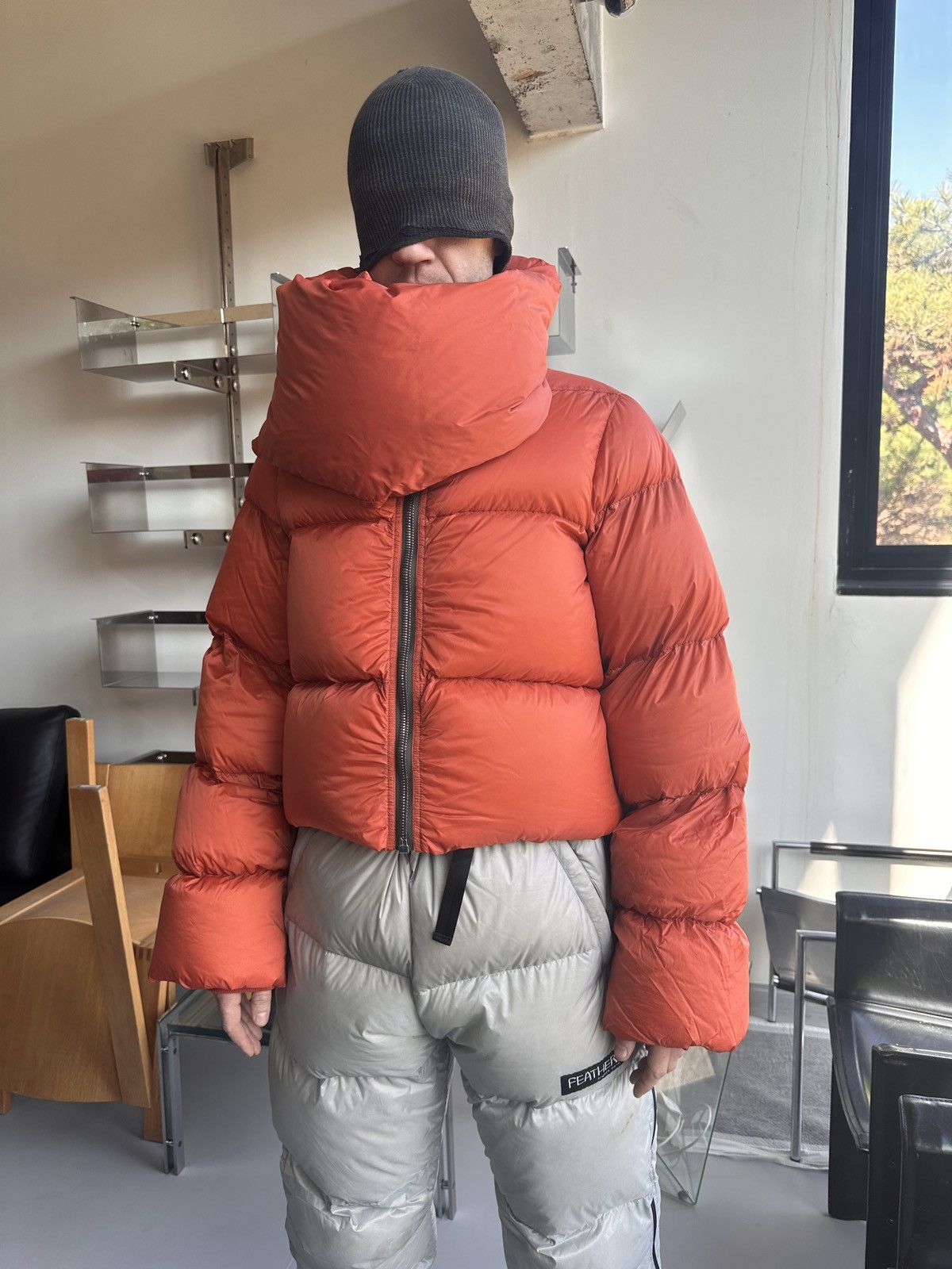 Rick Owens Funnel Neck Puffer Outerwear
