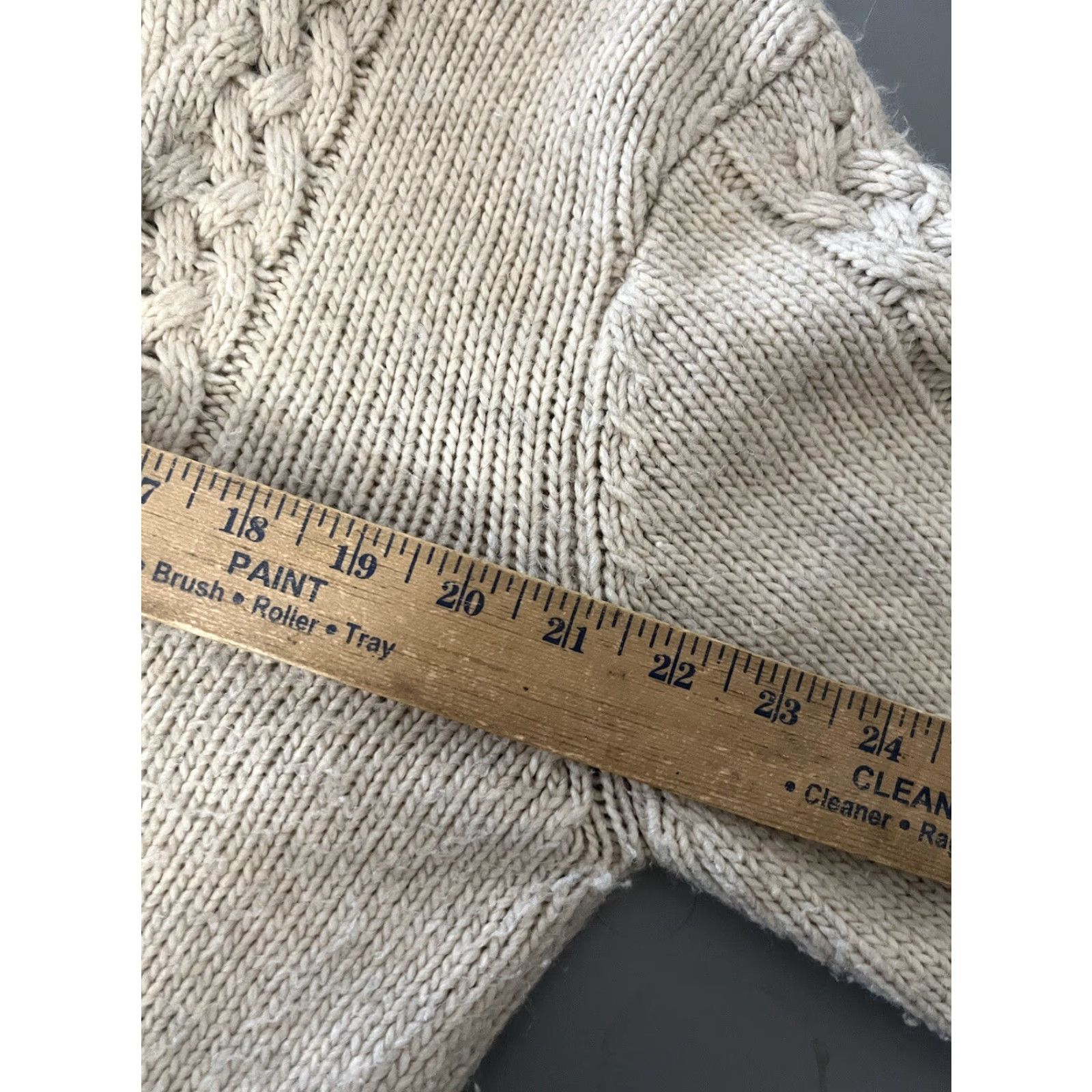 Vintage VINTAGE Atmosphere Women's Sweater Cardigan Size 12 Beige Acrylic Knit Size XL / US 12-14 / IT 48-50 - 5 Thumbnail