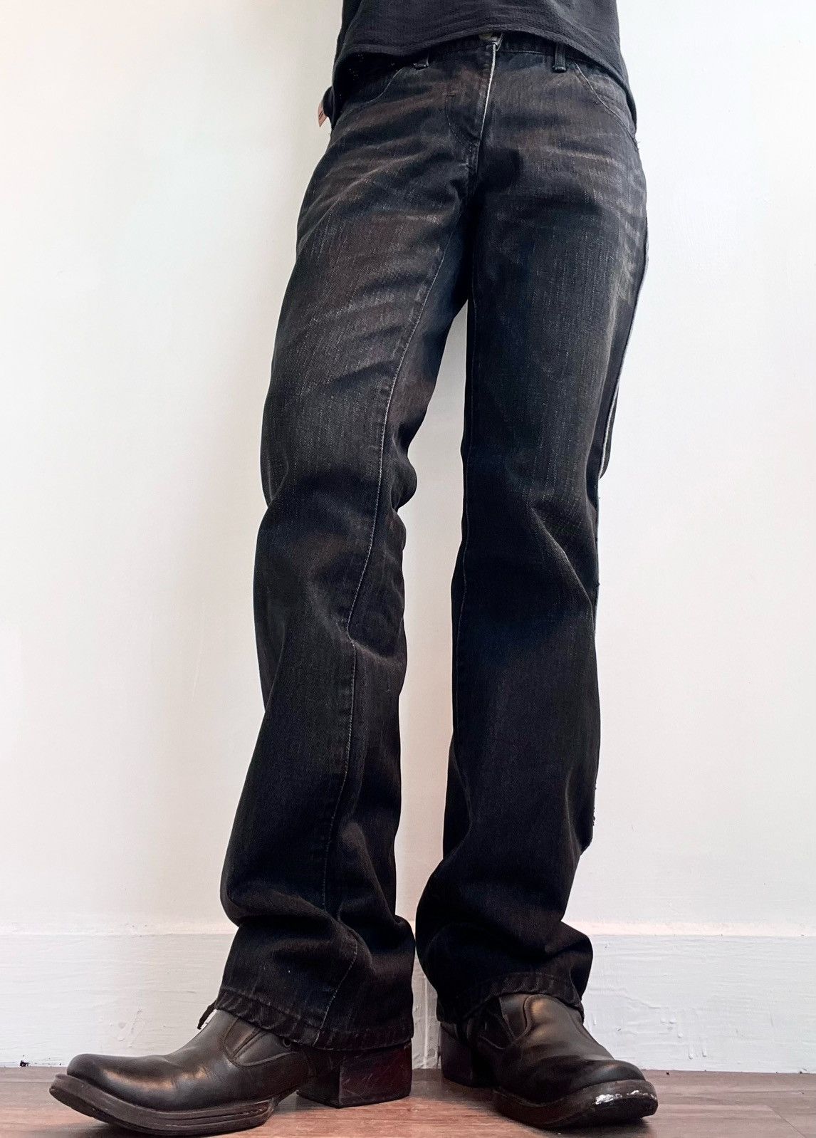 Tornado Mart 2000s Tornado Mart Avant-Garde Flared Jeans Size US 32 / EU 48 - 2 Thumbnail