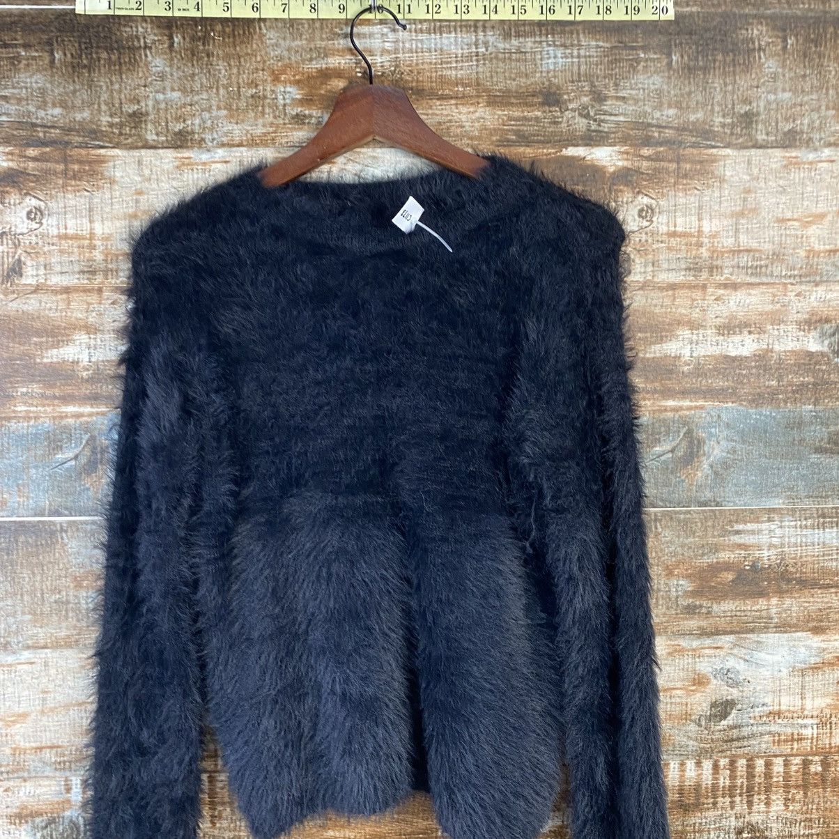Homespun Knitwear DL Japanese Brand Black Mohair Knitwear #C1173 Size S / US 4 / IT 40 - 2 Thumbnail