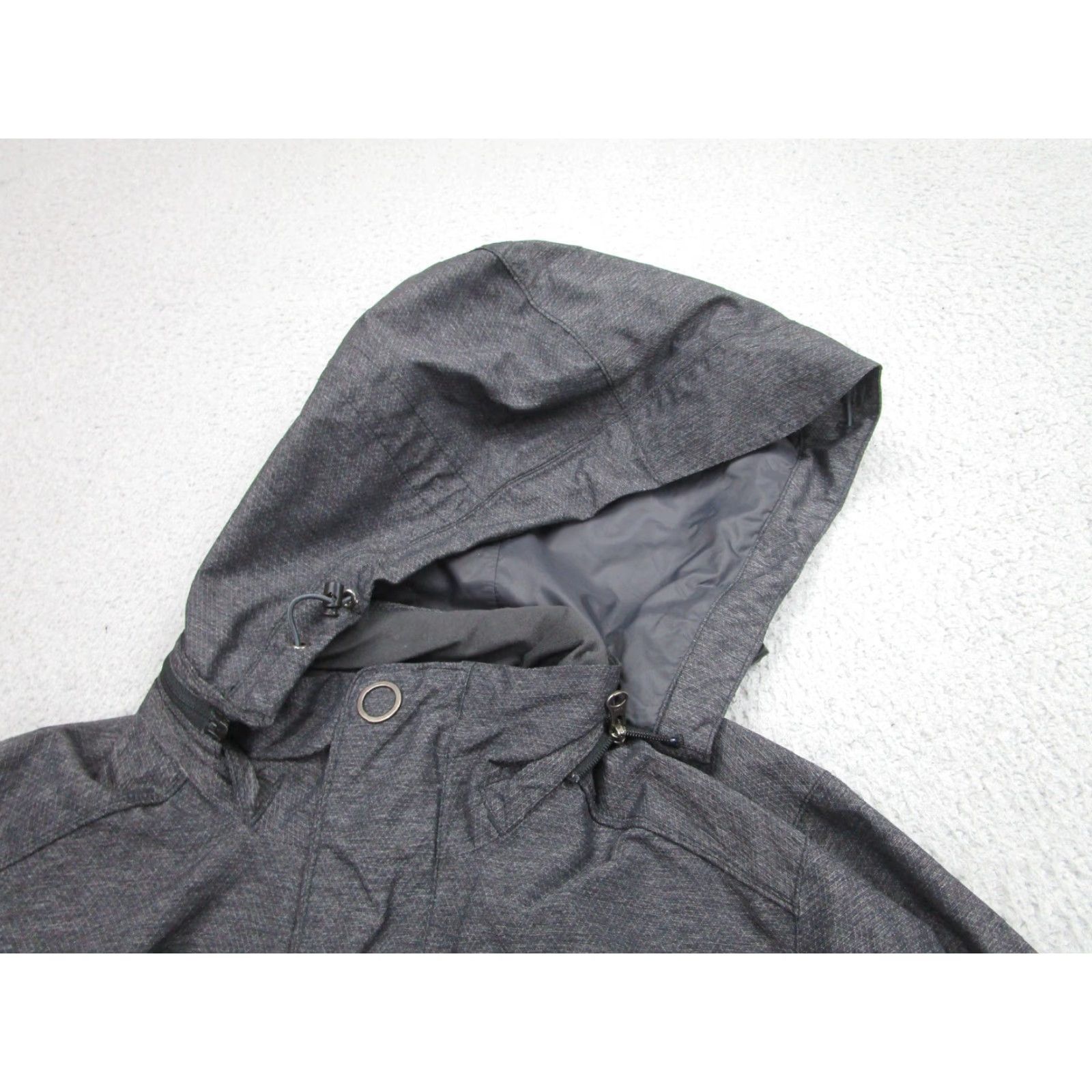 Vintage REI Jacket Womens Medium Gray Hooded Softshell Parka Full Zip Pockets Outdoor Size M / US 6-8 / IT 42-44 - 2 Thumbnail