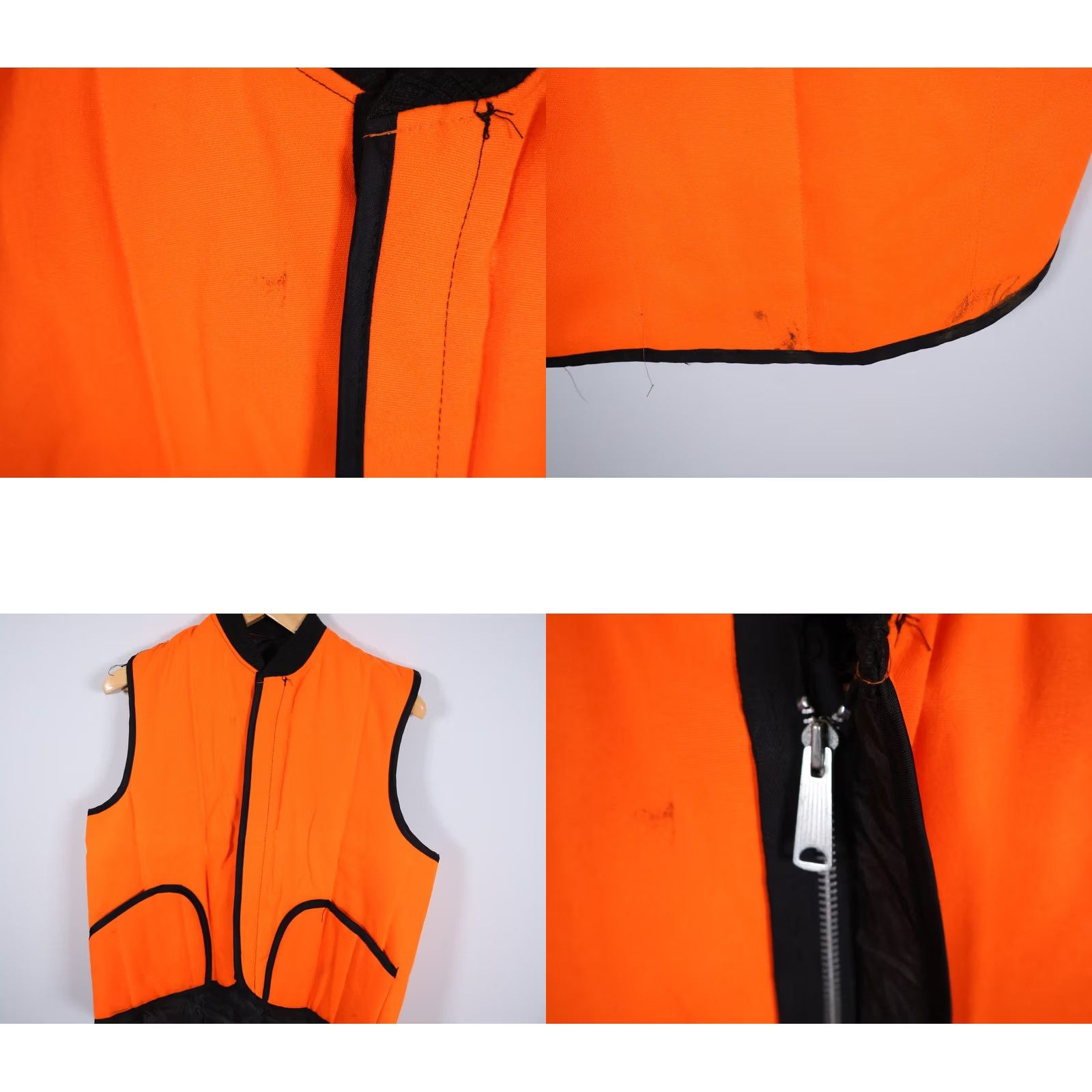 Vintage VINTAGE Hunting Vest Mens M Blaze Orange Full Zip Lightweight Outdoor VTG Jacket Shirt? Size 40R - 8 Thumbnail