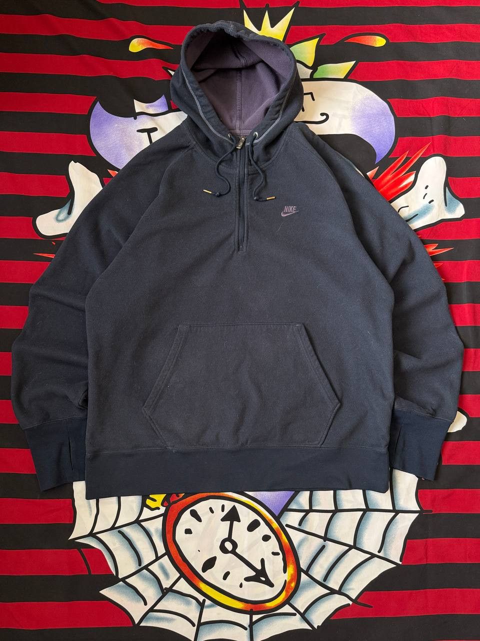 Nike Vintage Nike fleece 1/3 zip hoodie in blue Size XL Size US XL / EU 56 / 4 - 1 Thumbnail