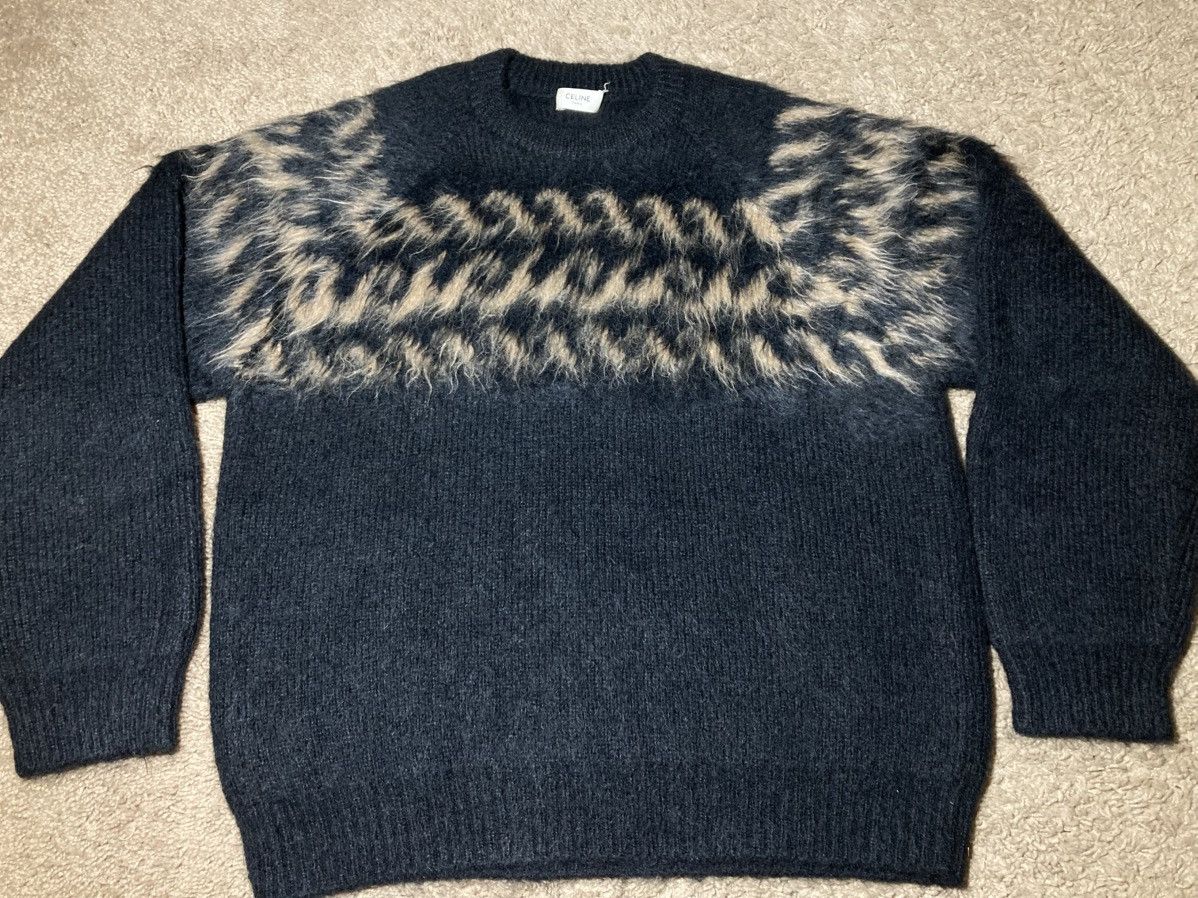 Celine AW20 Celine Brushed Alpaca Shaggy Sweater Animal Brown Hedi Size US L / EU 52-54 / 3 - 2 Thumbnail