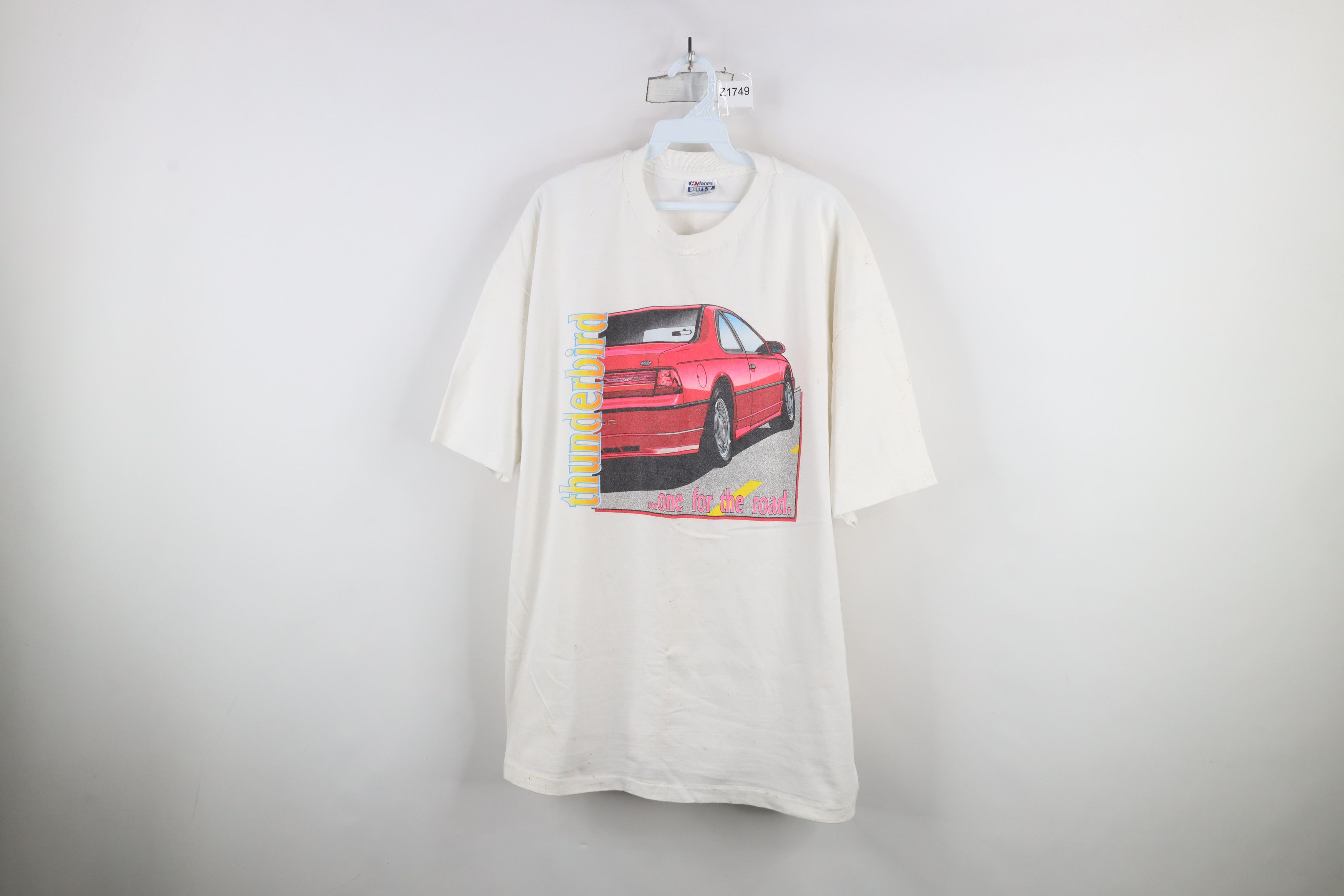 Vintage Vintage 90s Spell Out Ford Thunderbird Car T-Shirt White USA Size US XXL / EU 58 / 5 - 1 Thumbnail