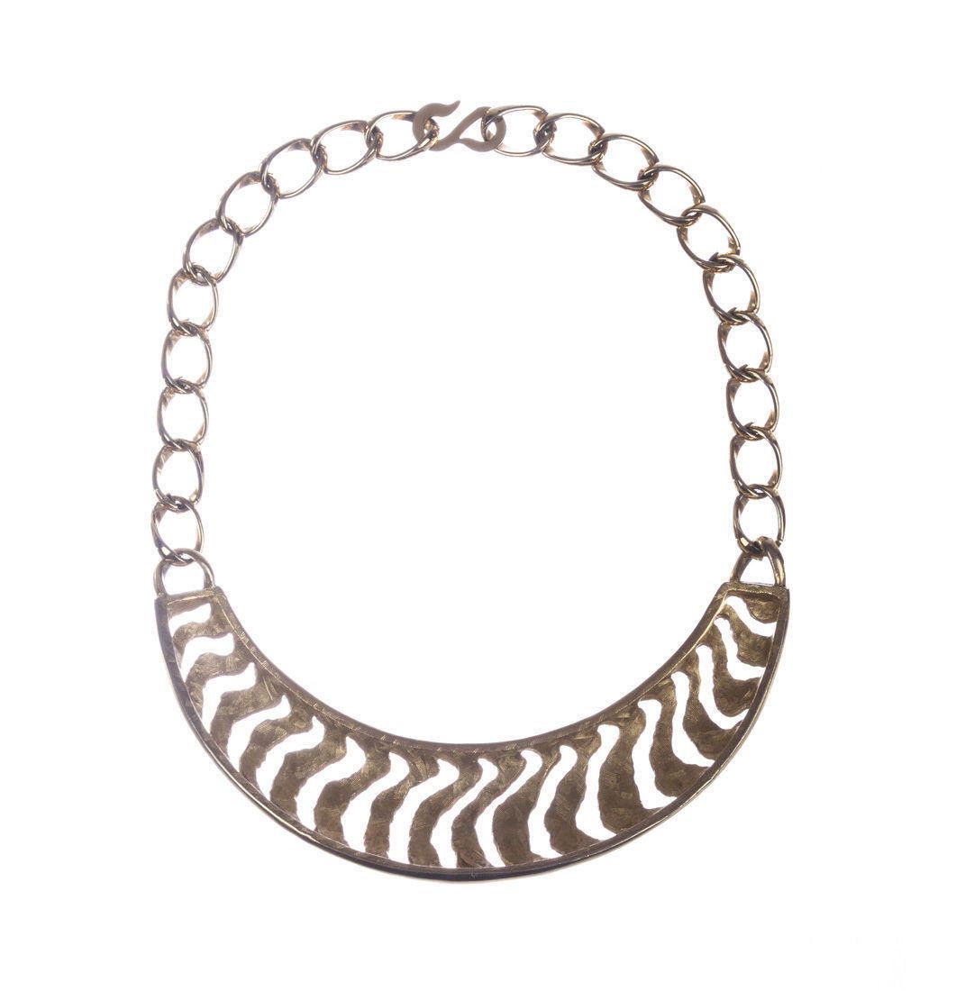 Designer Pierre Cardin Cut Out Bib Necklace Size ONE SIZE - 3 Thumbnail