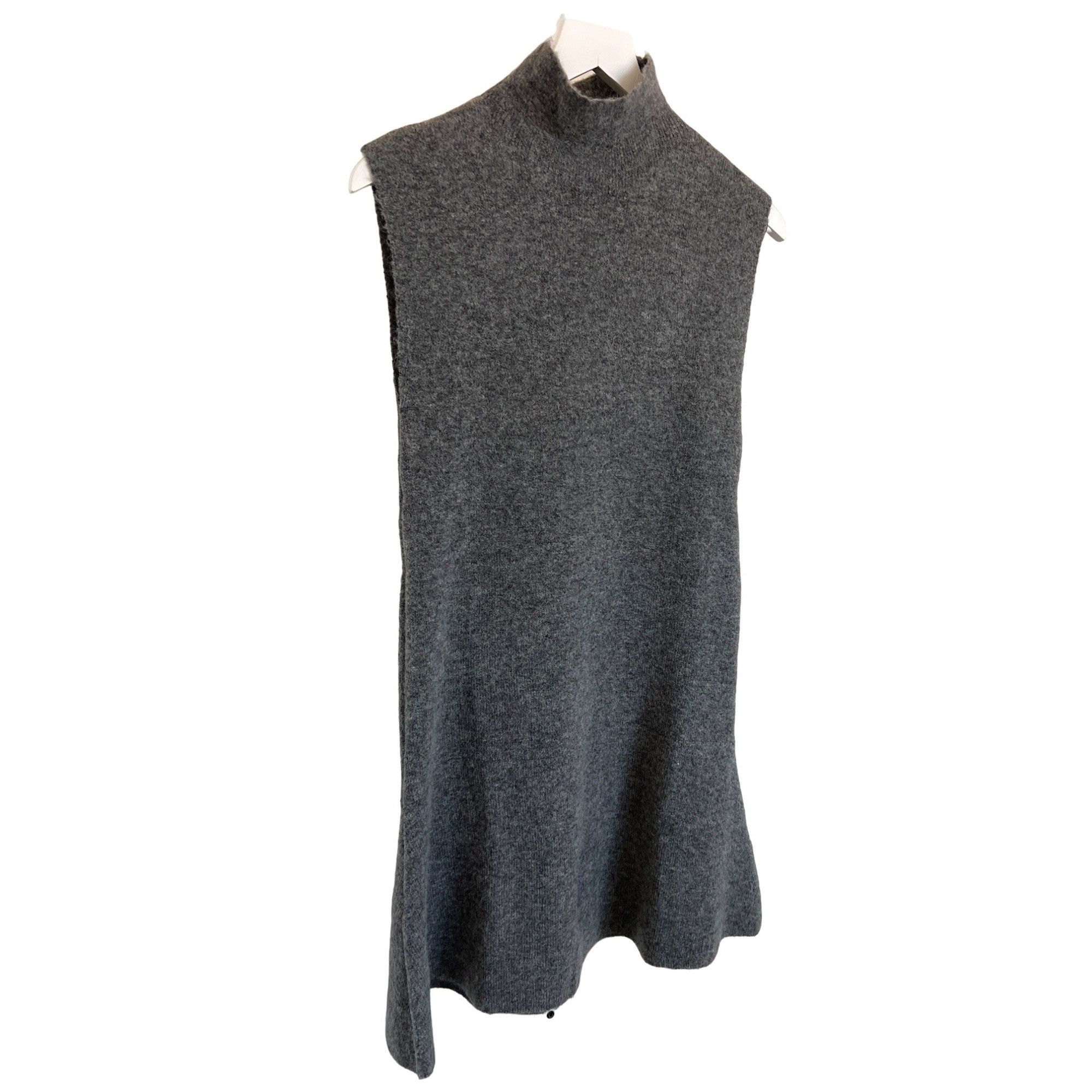 Zara Zara Grey Sleeveless Mock Neck Skater Dress Size M / US 6-8 / IT 42-44 - 4 Thumbnail