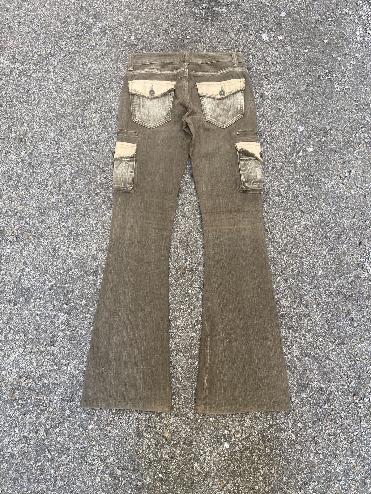 Japanese Brand Flared Cargo Pants Japanese Blancheur Boot Cut Bell Bottom Size 25" / US 0 / IT 36 - 10 Thumbnail