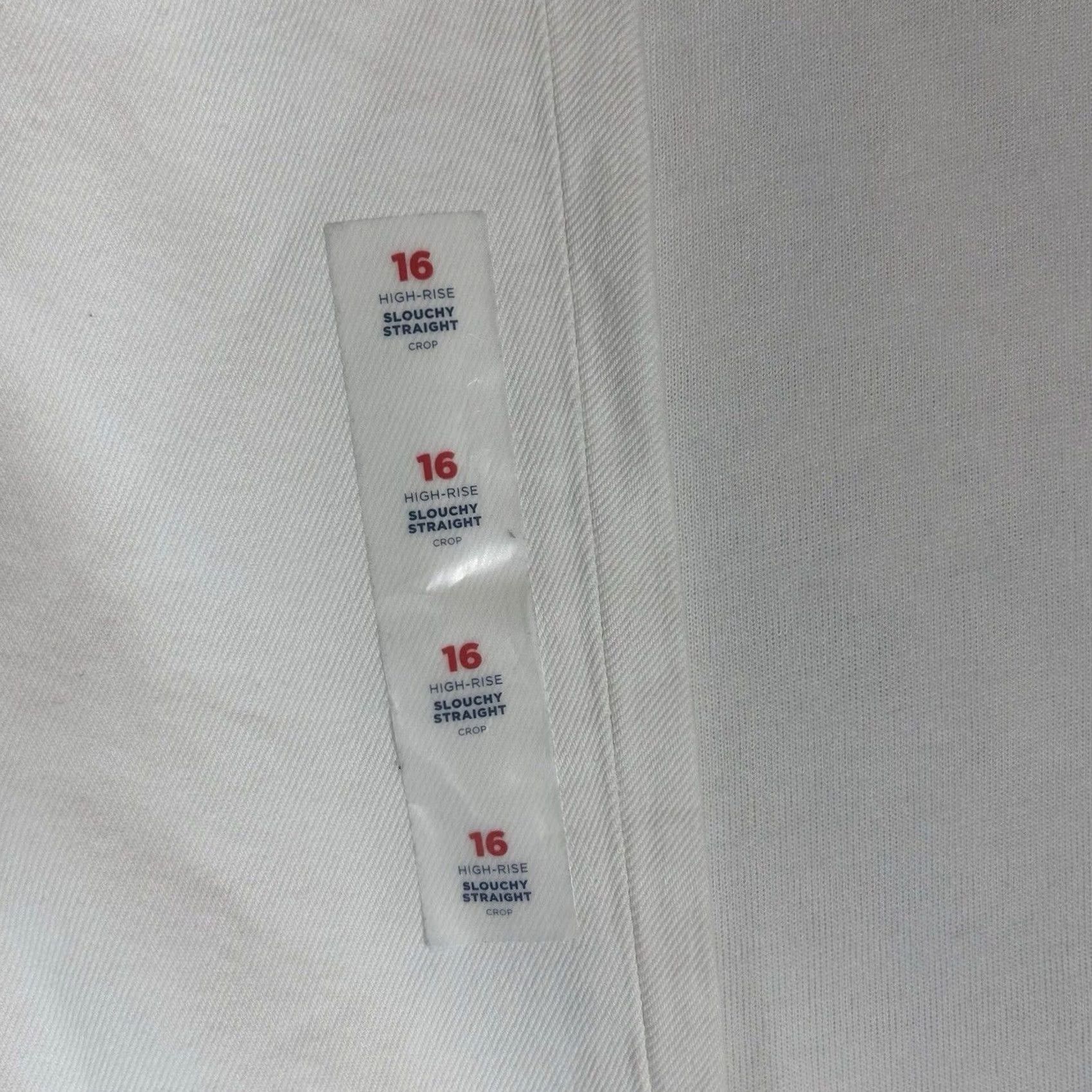 Old Navy Old Navy White High Rise Slouchy Straight Jeans Womens 16 Cropped NWT Jeans Size 38" / US 16 / IT 52 - 2 Thumbnail