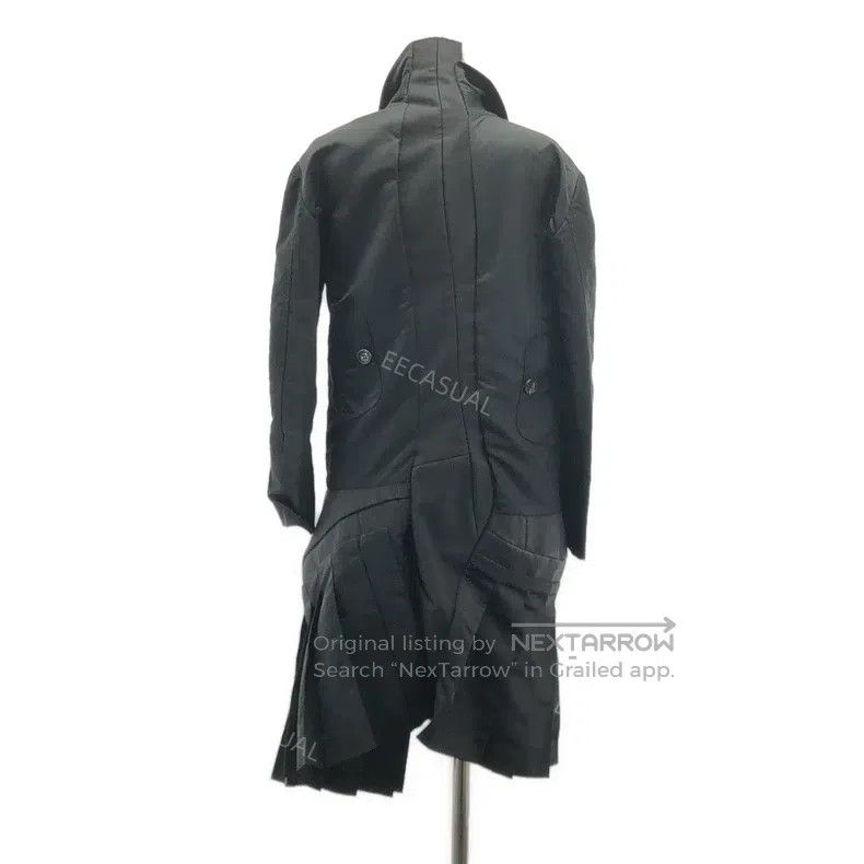 Comme des Garcons Comme Des Garcons Reconstructed pleated long coat, Black a Size XS / US 0-2 / IT 36-38 - 3 Thumbnail