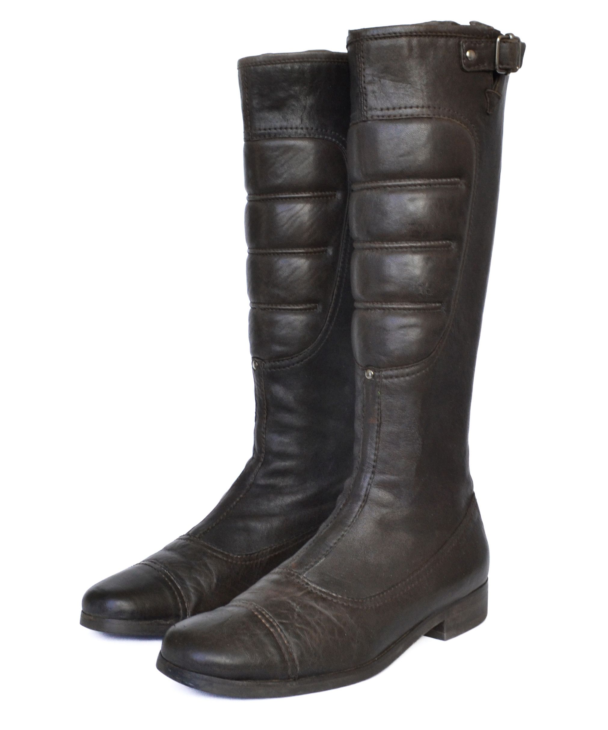 Miu Miu MIU MIU Boots Biker Brown Astro Leather 1999 PRADA Vintag Size US 8.5 / IT 38.5 - 1 Thumbnail