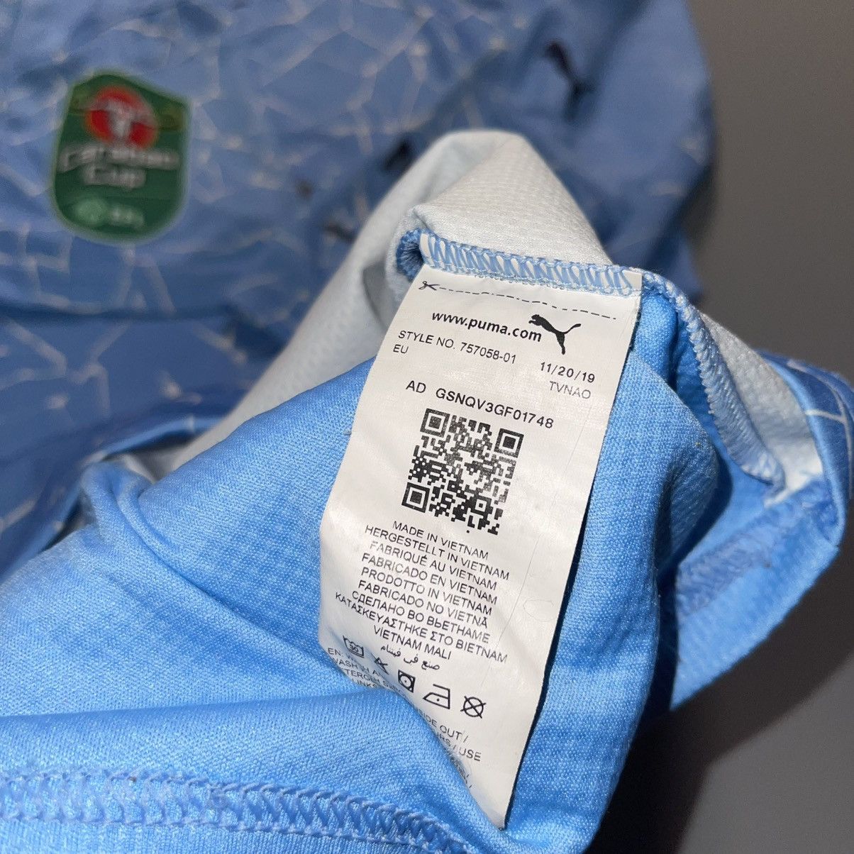 Puma × Vintage MAN CITY PUMA 2020/2021 FOOTBALL HOME JERSEY #10 AGUERO Size US M / EU 48-50 / 2 - 13 Thumbnail