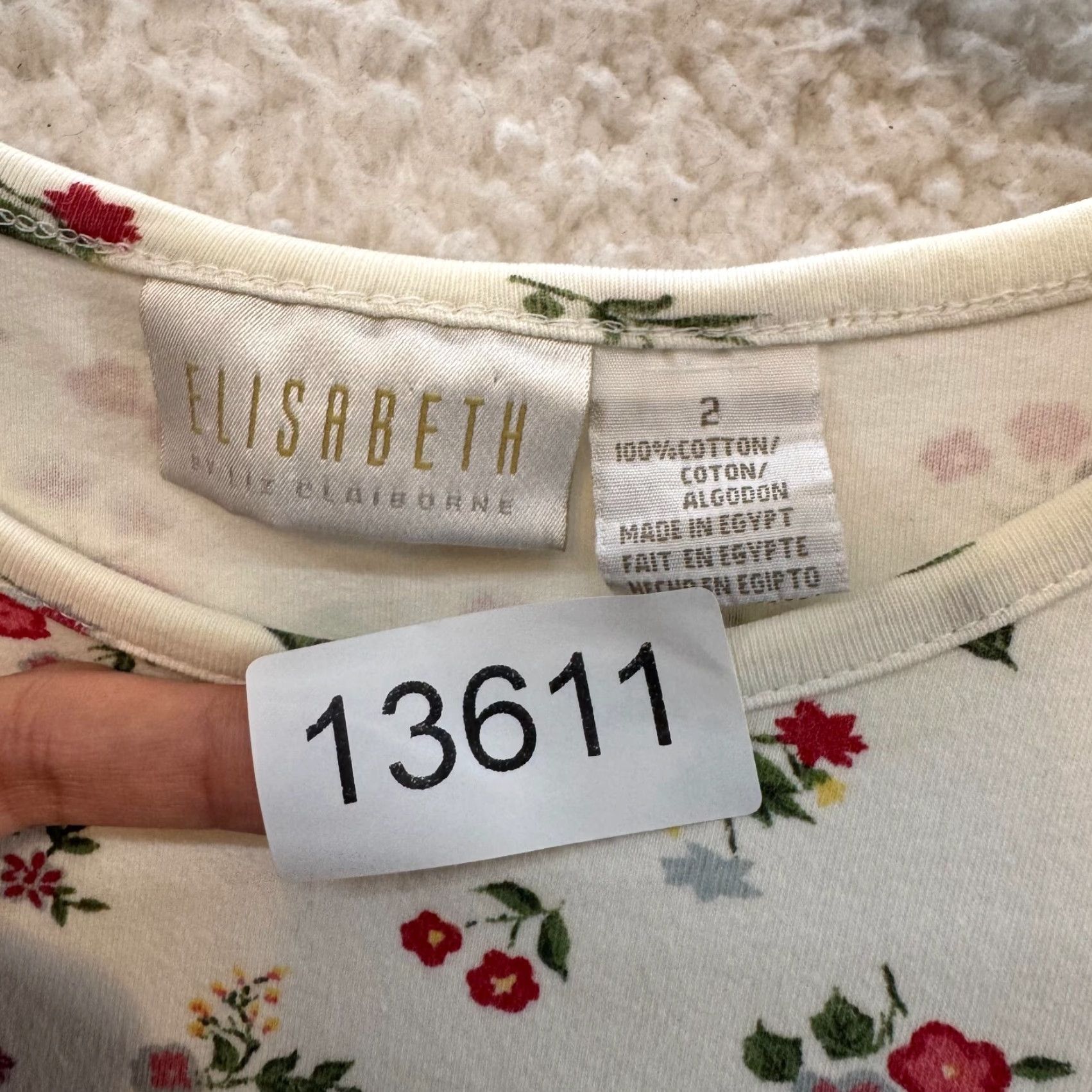 Vintage VINTAGE Elisabeth White Floral Cotton 2XL T-Shirt Sleep Dress Nightgown Cottagecore Grandma Nightgown Womens 2XL Size XXL / US 16-18 / IT 52-54 - 6 Thumbnail