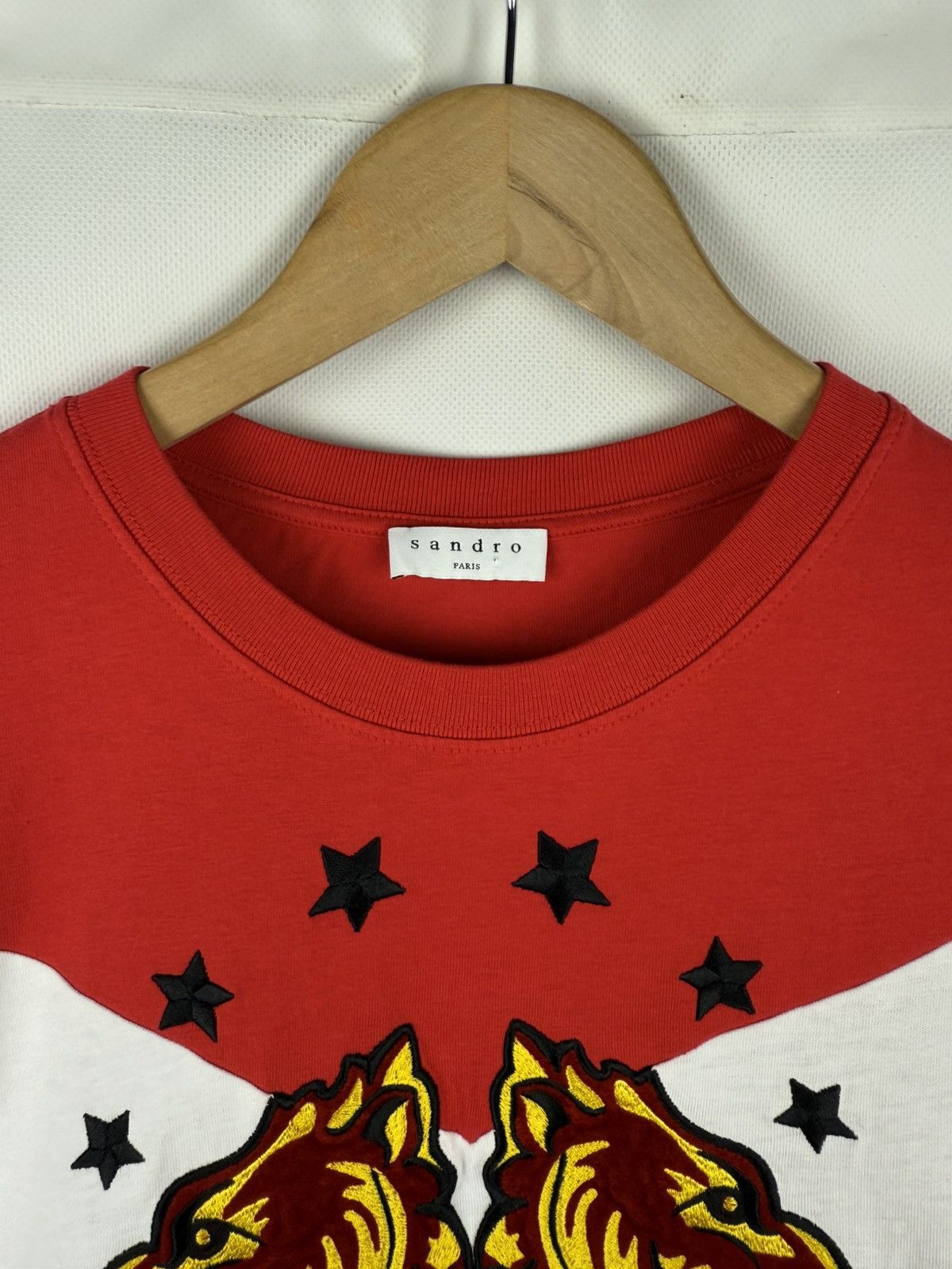 Sandro Sandro Paris Men’s Big Logo Short Sleeve T Shirt Size 2 / M Size US M / EU 48-50 / 2 - 9 Thumbnail