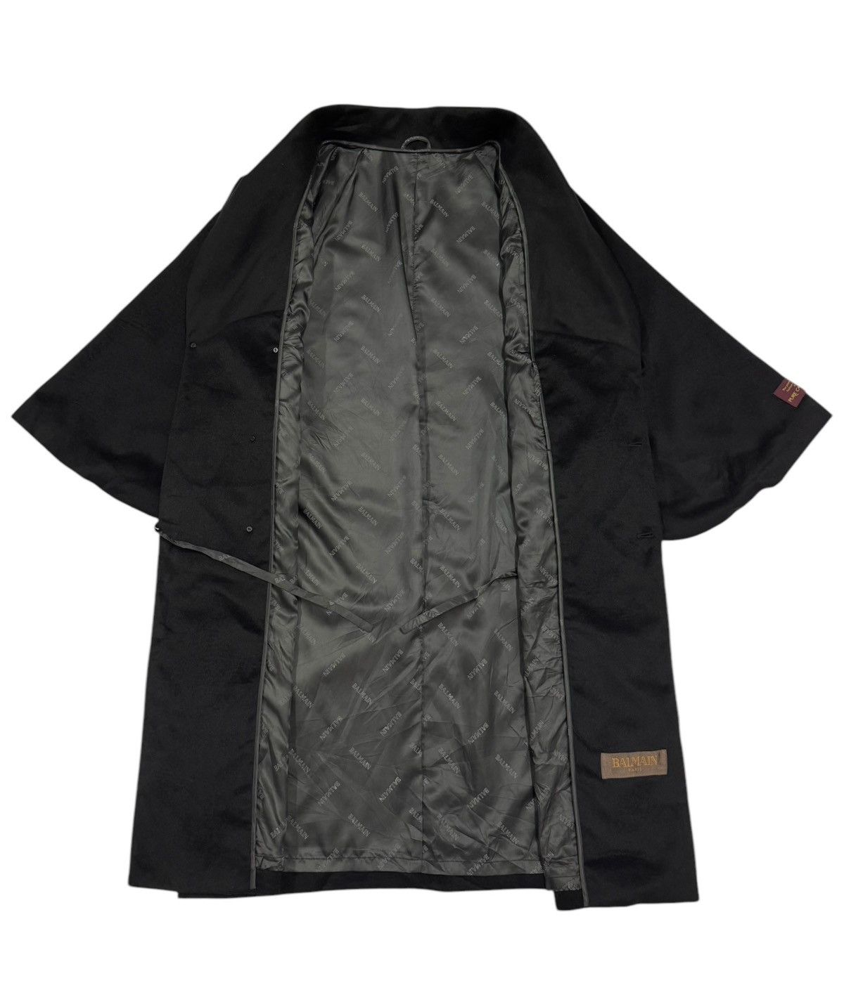 Balmain × Vintage Vtg🔥Balmain Paris Pure Cashmere Buttoned Longjacket Kimono Size US M / EU 48-50 / 2 - 3 Thumbnail