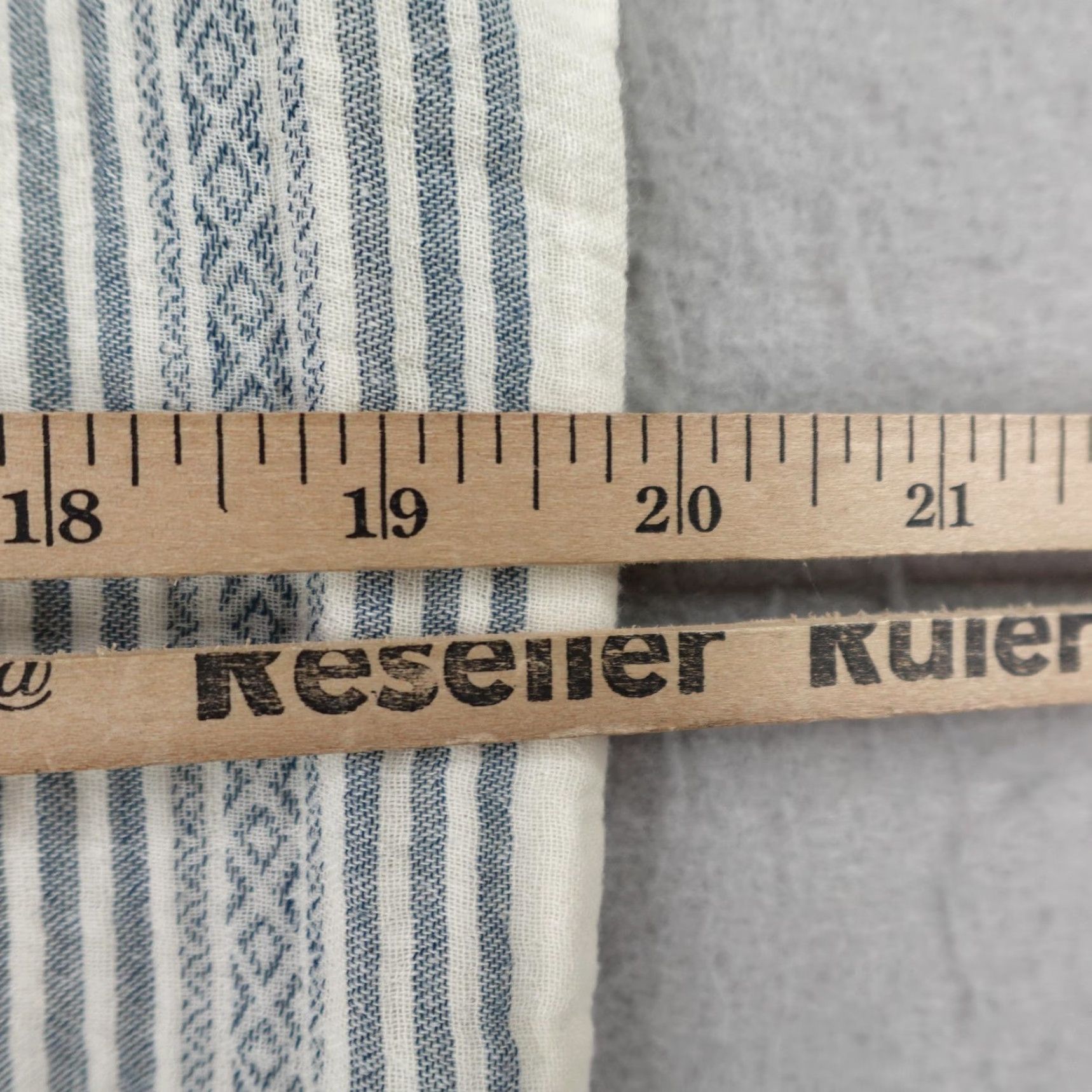 Faherty VINTAGE Faherty Dress Shirt Dress 2XS White Striped Organic Gauze Long Raglan Sleeve COTTON Boho Beach 90s? Size XXS / US 00 / IT 34 - 5 Thumbnail