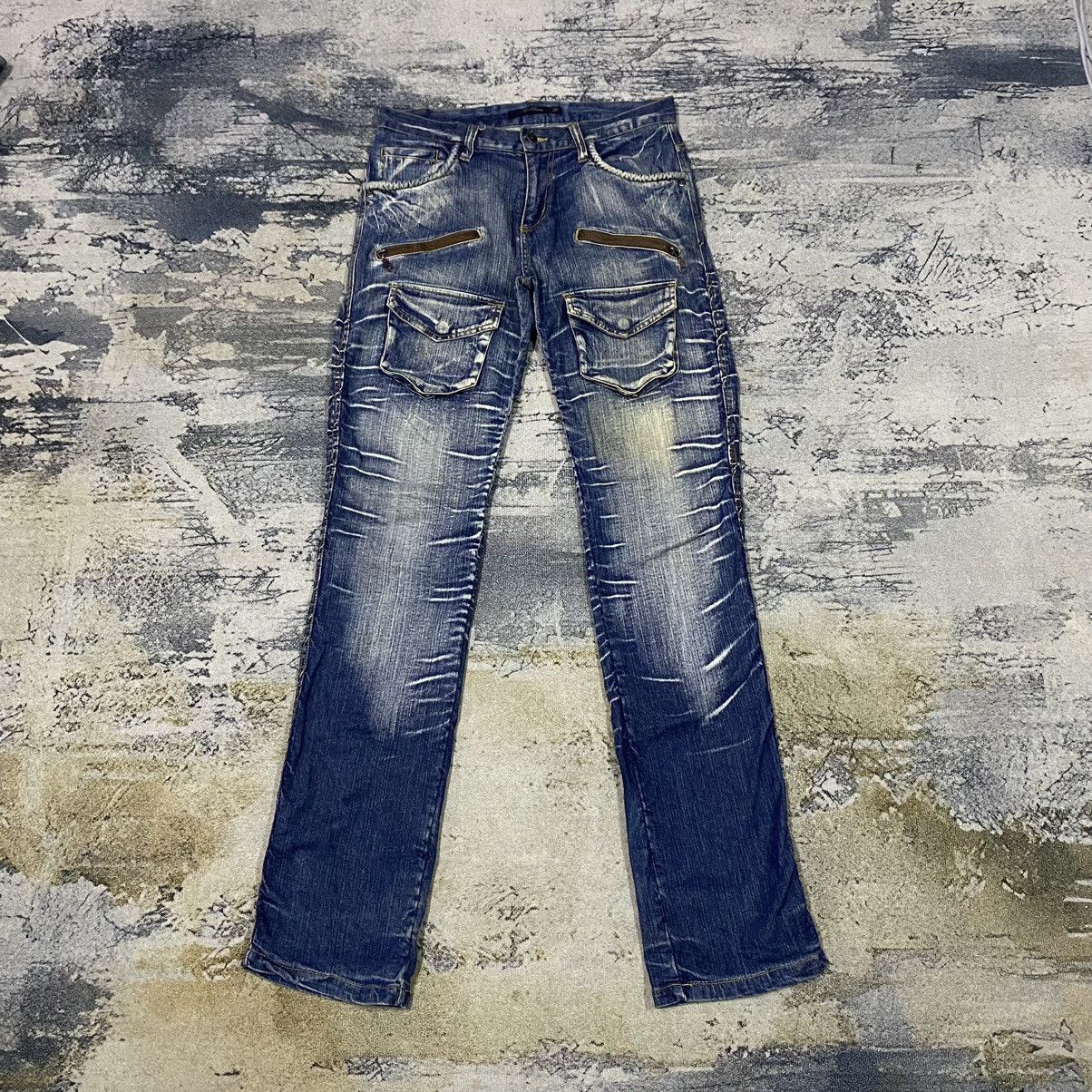 If Six Was Nine × Japanese Brand × Vintage Vintage Japanese Zipper 3D Pocket Nice Design Denim Pants Size US 33 - 1 Thumbnail