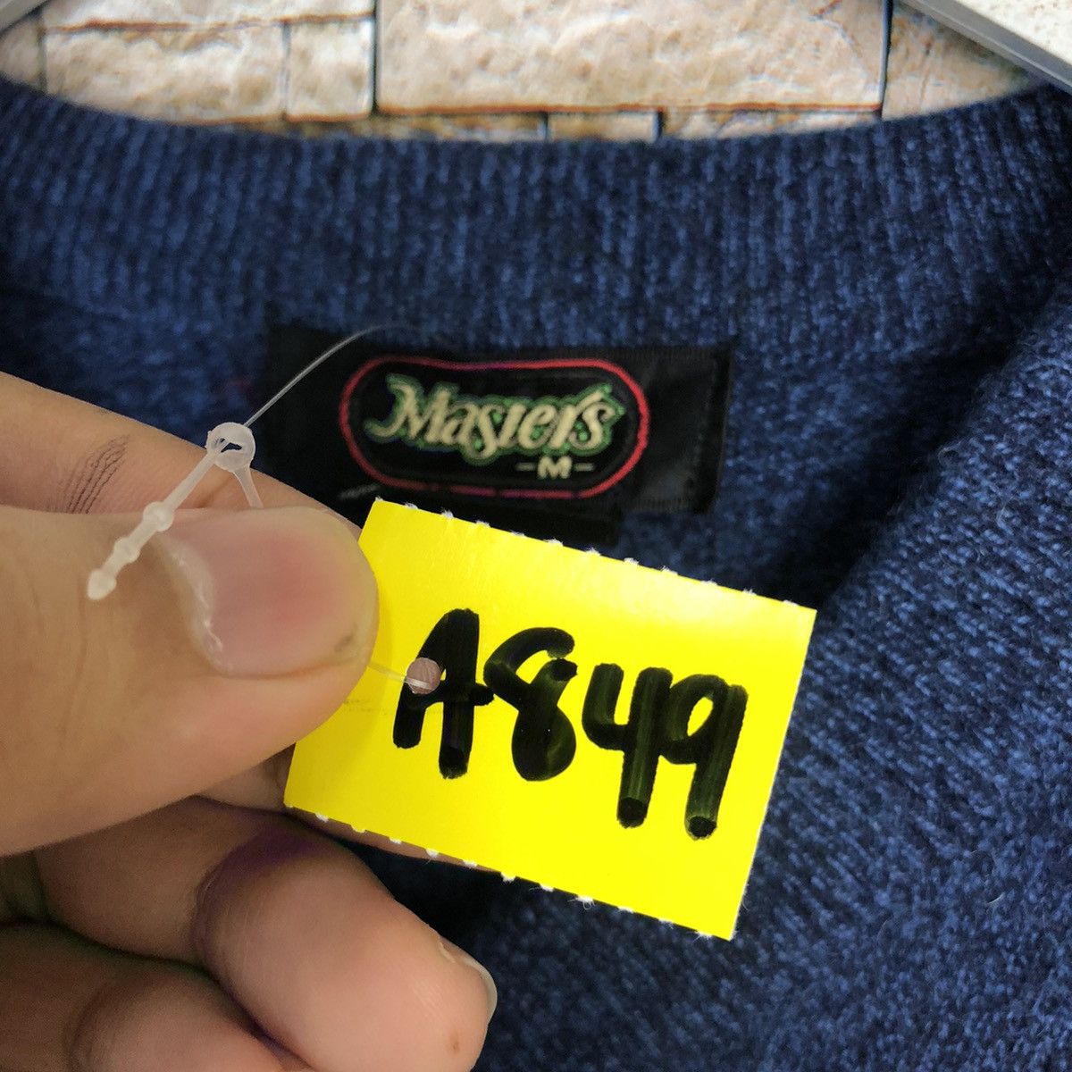 The Masters Masters japan Blue checkered sweatshirt Knitwear #A849 Size US M / EU 48-50 / 2 - 10 Thumbnail