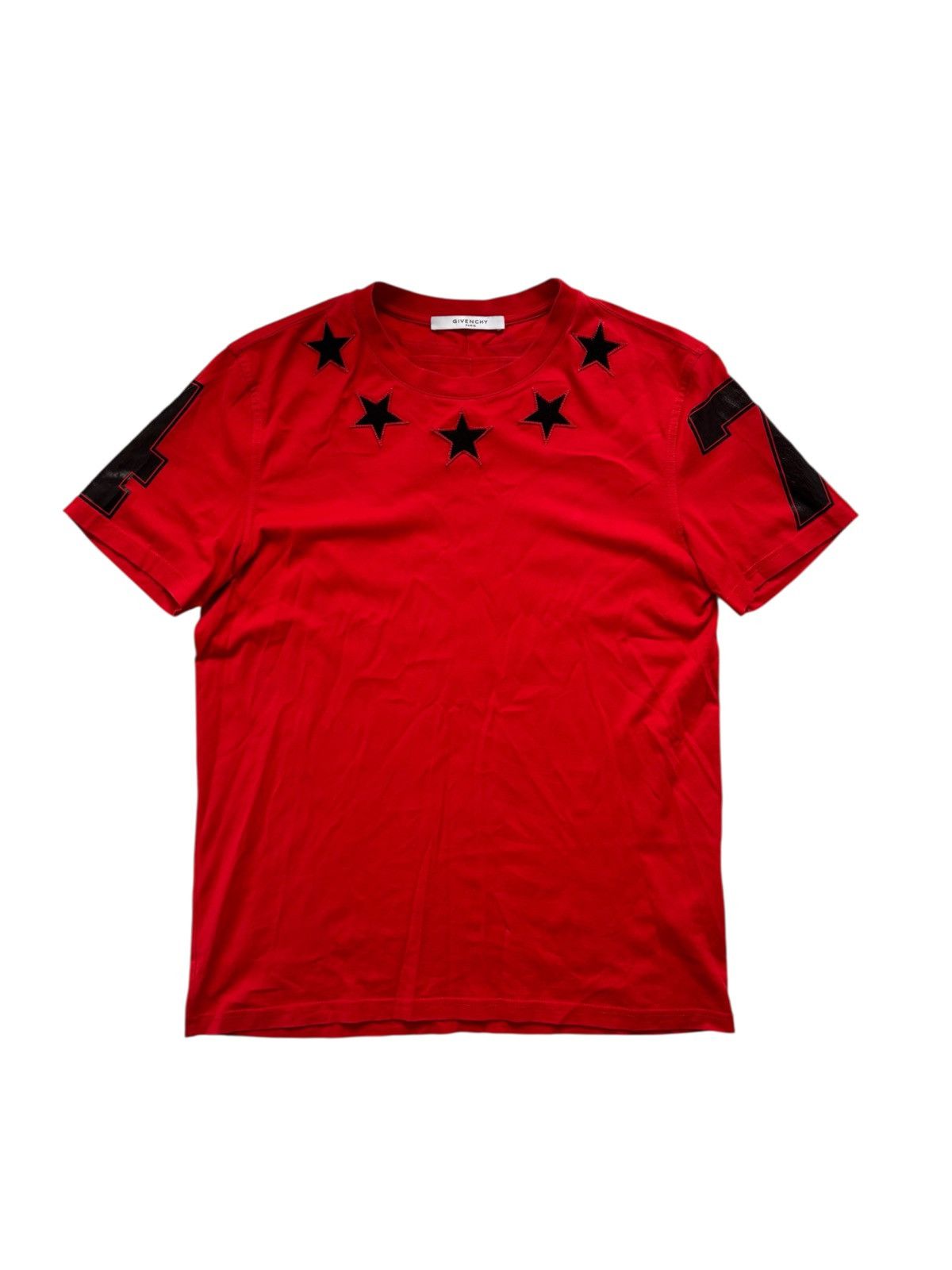 トップス givenchy star shirt 16ss Givenchy Star Neckline Floral Flower Print T-Shirt Medium