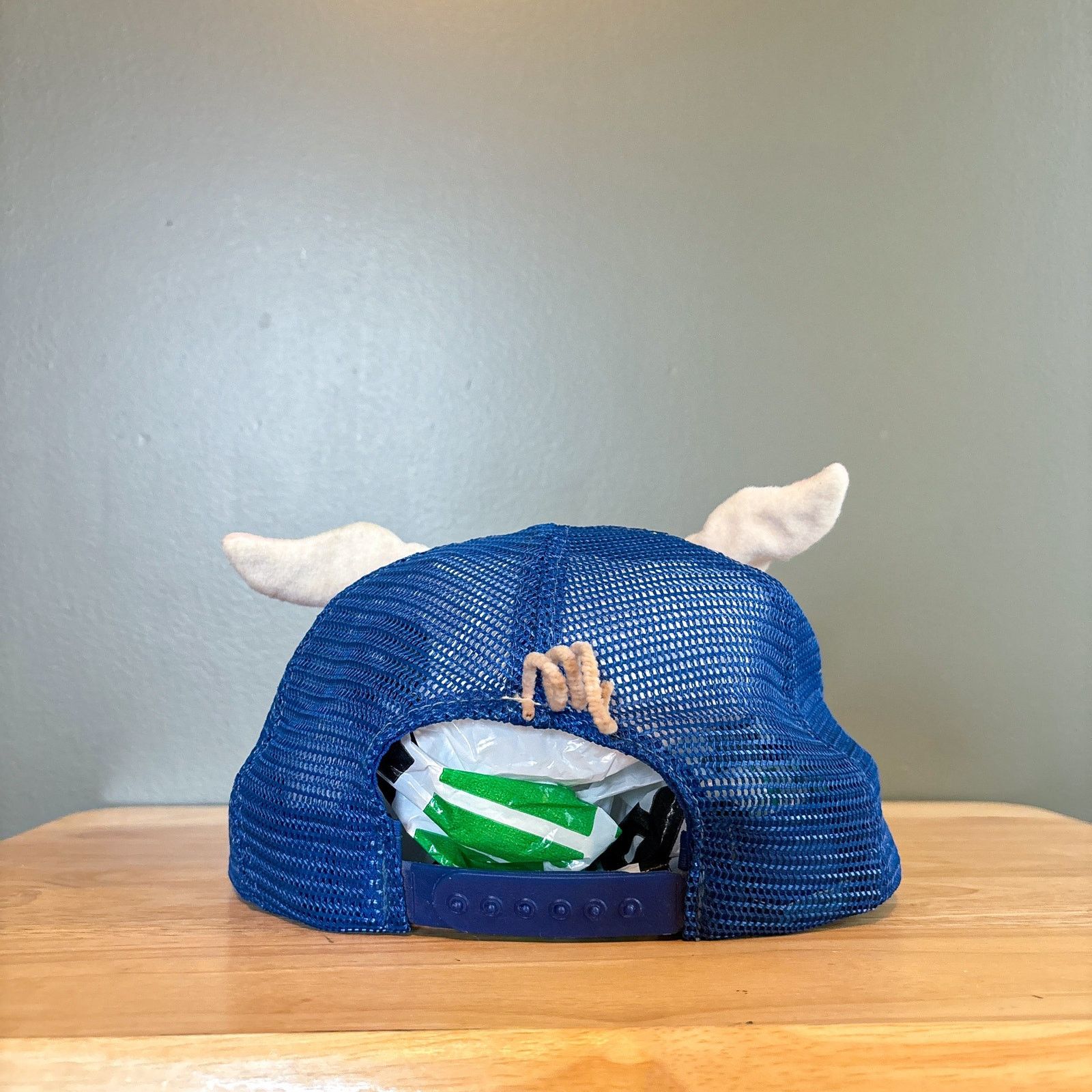 Other Vintage 80s Pig Homemade Funny Mesh Trucker Snapback Hat Size ONE SIZE - 4 Thumbnail