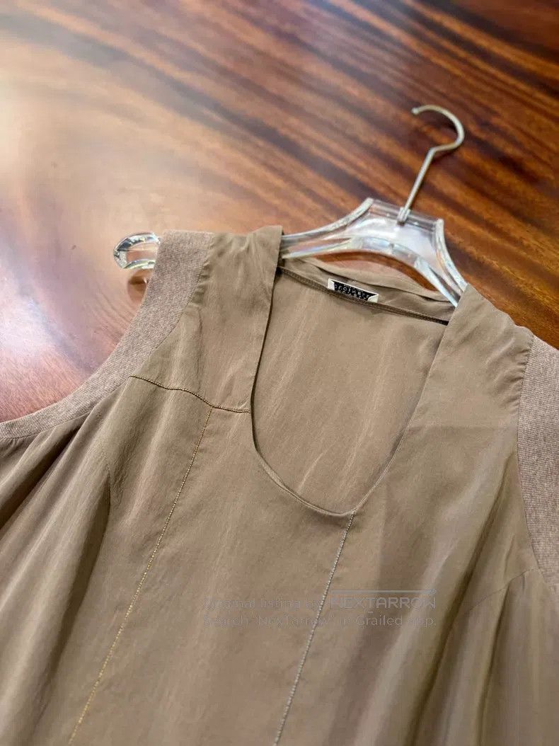 Brunello Cucinelli Brunello Cucinelli Silk Sleeveless Top Size M / US 6-8 / IT 42-44 - 7 Thumbnail