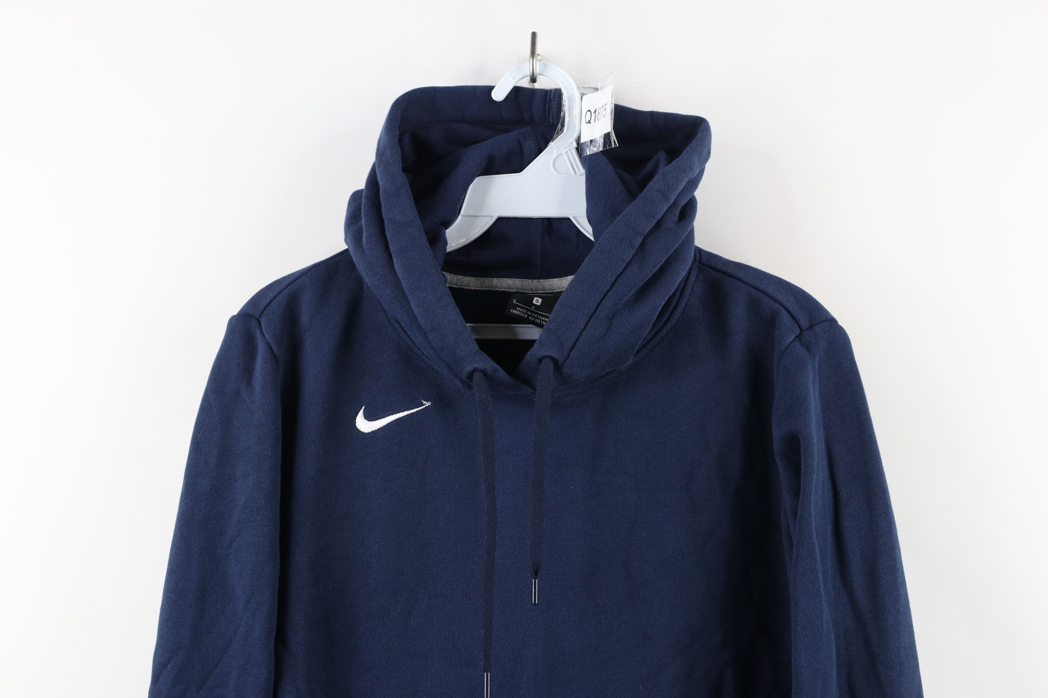 Nike × Vintage Vintage Nike Travis Scott Mini Swoosh Hoodie Sweatshirt Blue Size S / US 4 / IT 40 - 2 Thumbnail