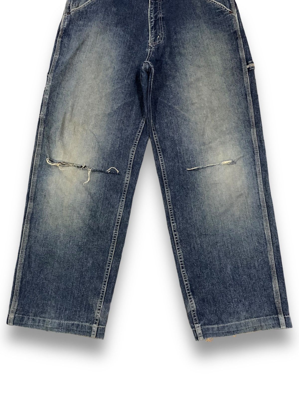 JNCO Vintage Japanese Big John Baggy Distressed Carpenter Jeans Size US 34 / EU 50 - 8 Thumbnail