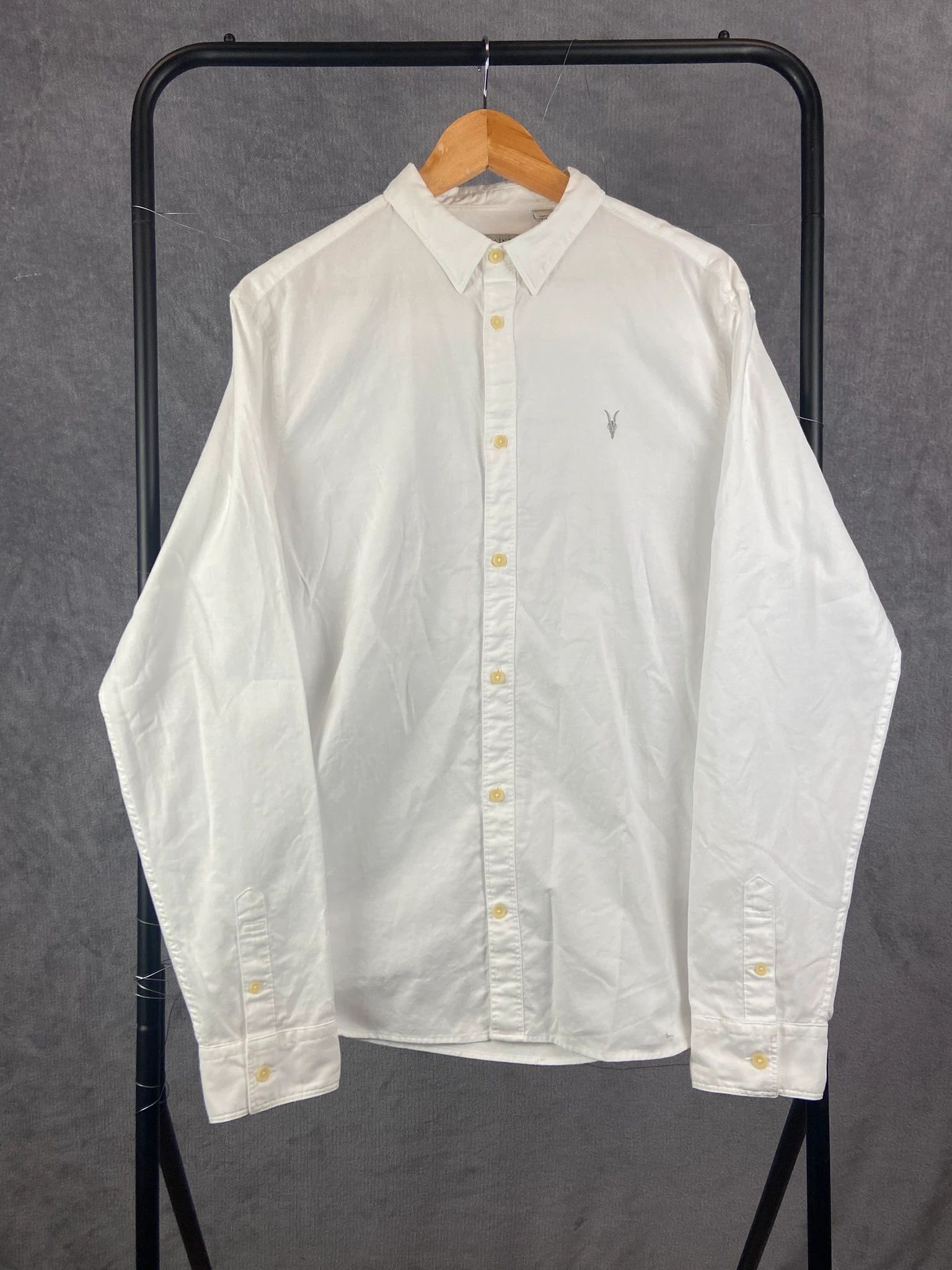 Allsaints AllSaints white oxford cotton shirt classic vintage Size US L / EU 52-54 / 3 - 1 Thumbnail
