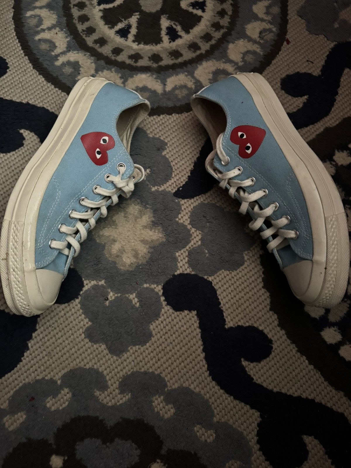 Comme des Garcons PLAY × Converse Converse x CDG Chuck 70 OX AC "Bright Blue" Size US 9 / EU 42 - 2 Thumbnail