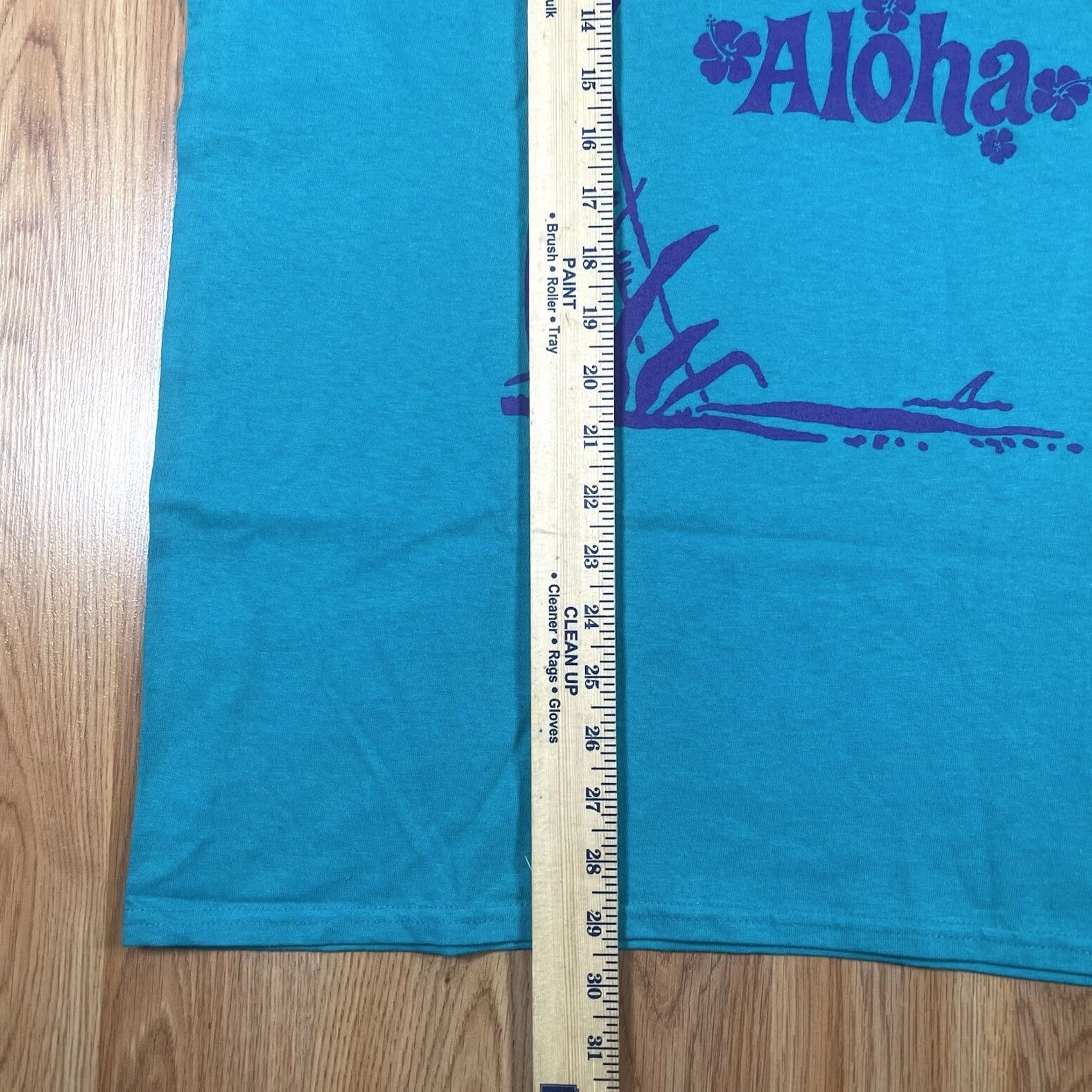 Gildan Gildan T-Shirt Adults XL Teal Aloha Graphic Print 100% Cotton Size US XL / EU 56 / 4 - 4 Thumbnail