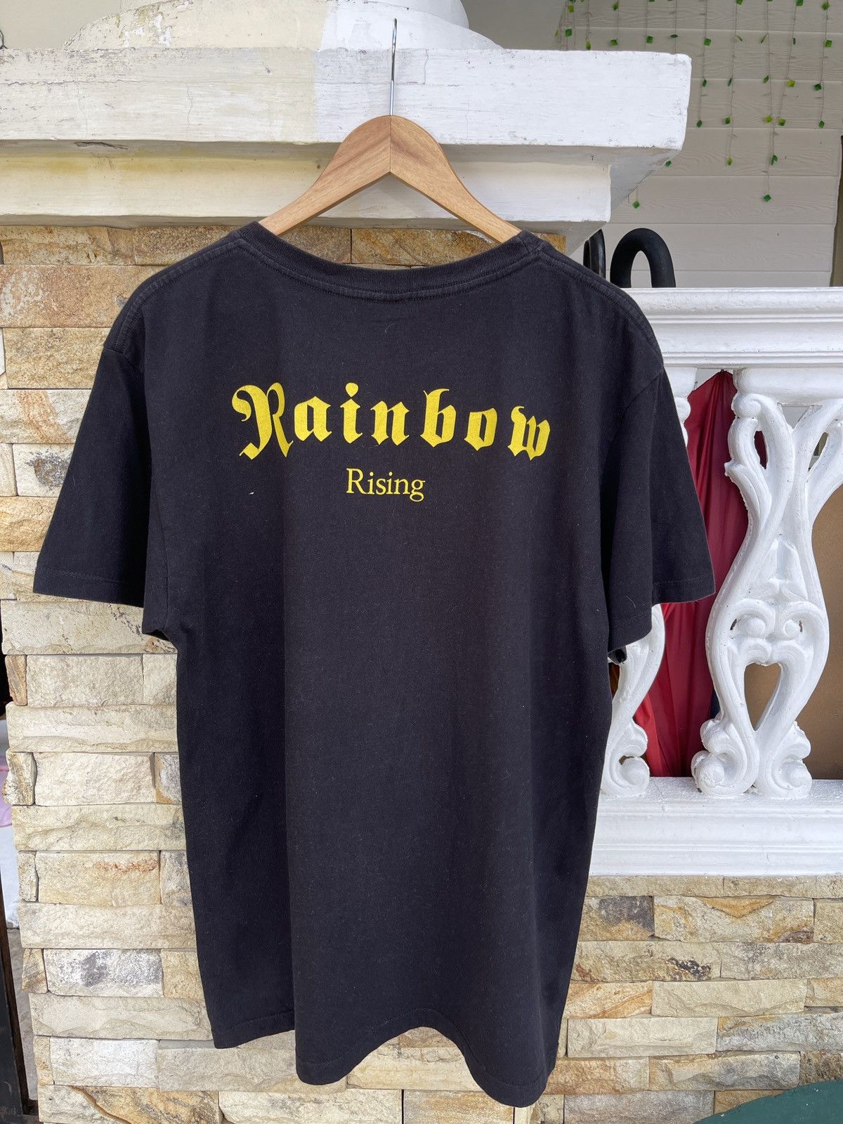 Band Tees Last Drop🔥Rare🔥Vintage RAINBOW RISING Band T Shirt Size US L / EU 52-54 / 3 - 2 Thumbnail