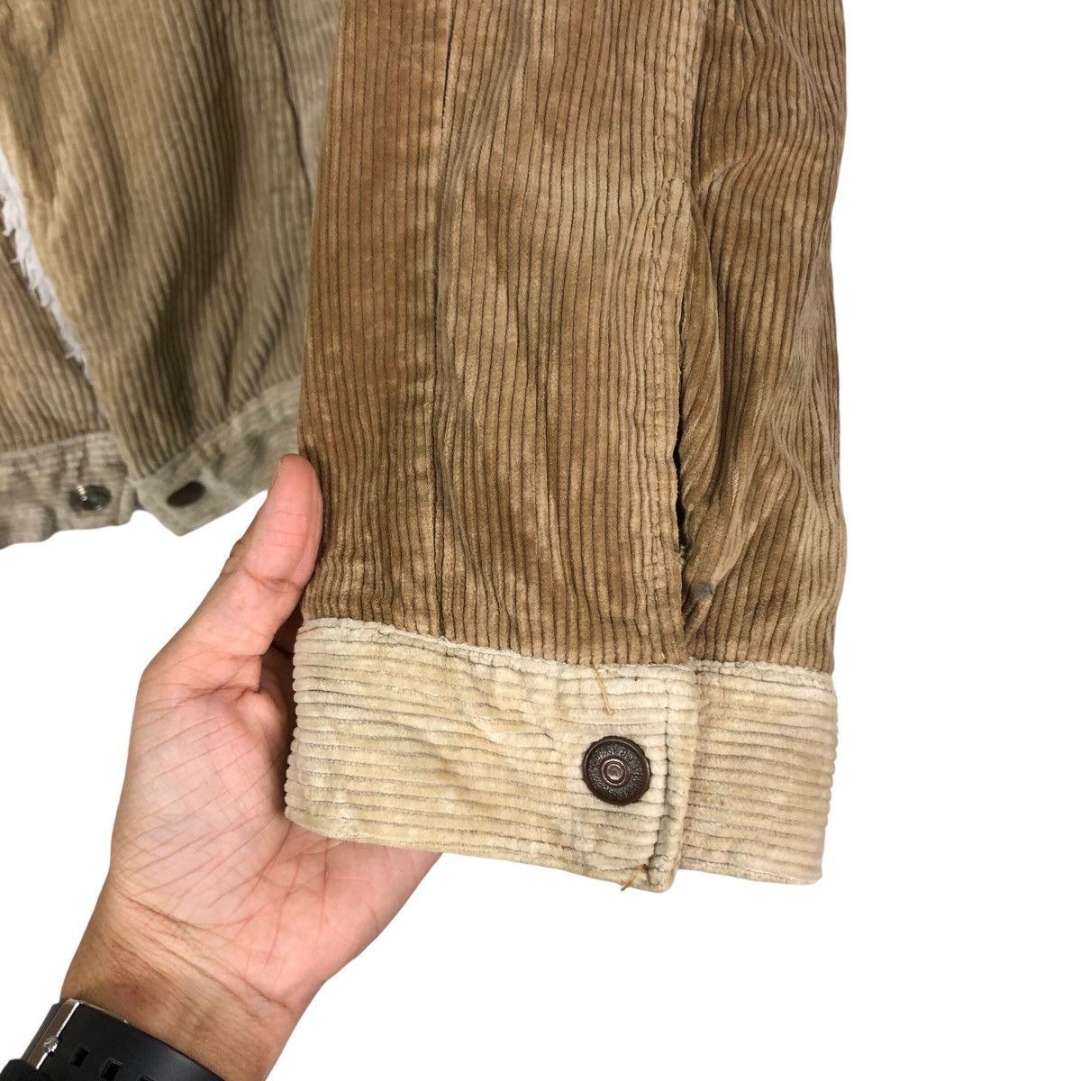Levi's 🔥Vintage Trucker Corduroy Biker Jacket Levi’s Made in Usa Size US L / EU 52-54 / 3 - 15 Thumbnail