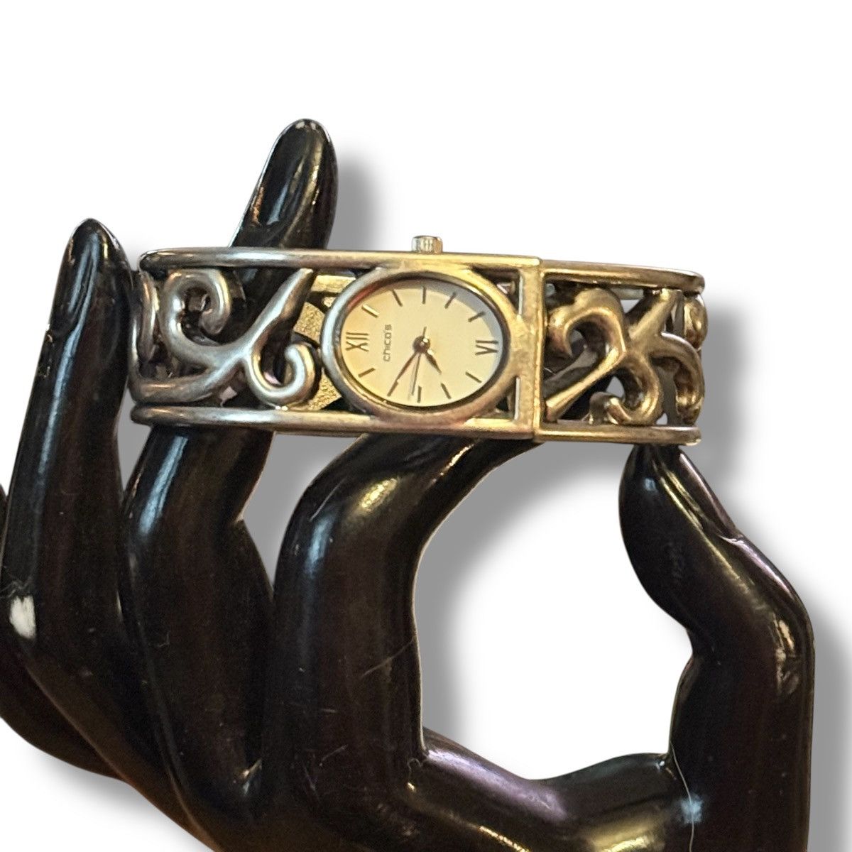 Chicos Chico’s silver tone filigree bangle bracelet watch Size ONE SIZE - 2 Thumbnail