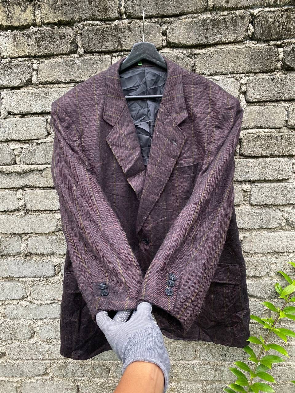 Japanese Brand × Vintage Vintage 80s Casanovas Casino Wool Plaid Blazer Size US XL / EU 56 / 4 - 5 Thumbnail