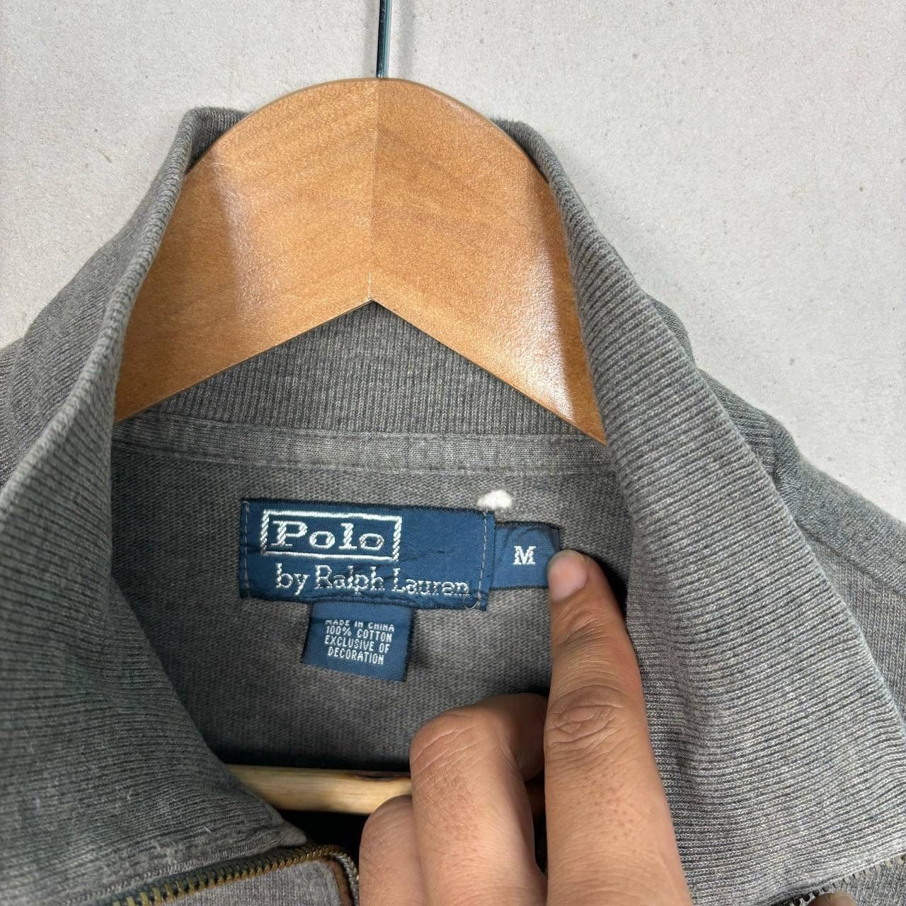 Polo Ralph Lauren Polo Ralph Lauren Gray 1/4 Zip Sweatshirt Thrashed Sun Faded Size US M / EU 48-50 / 2 - 10 Thumbnail