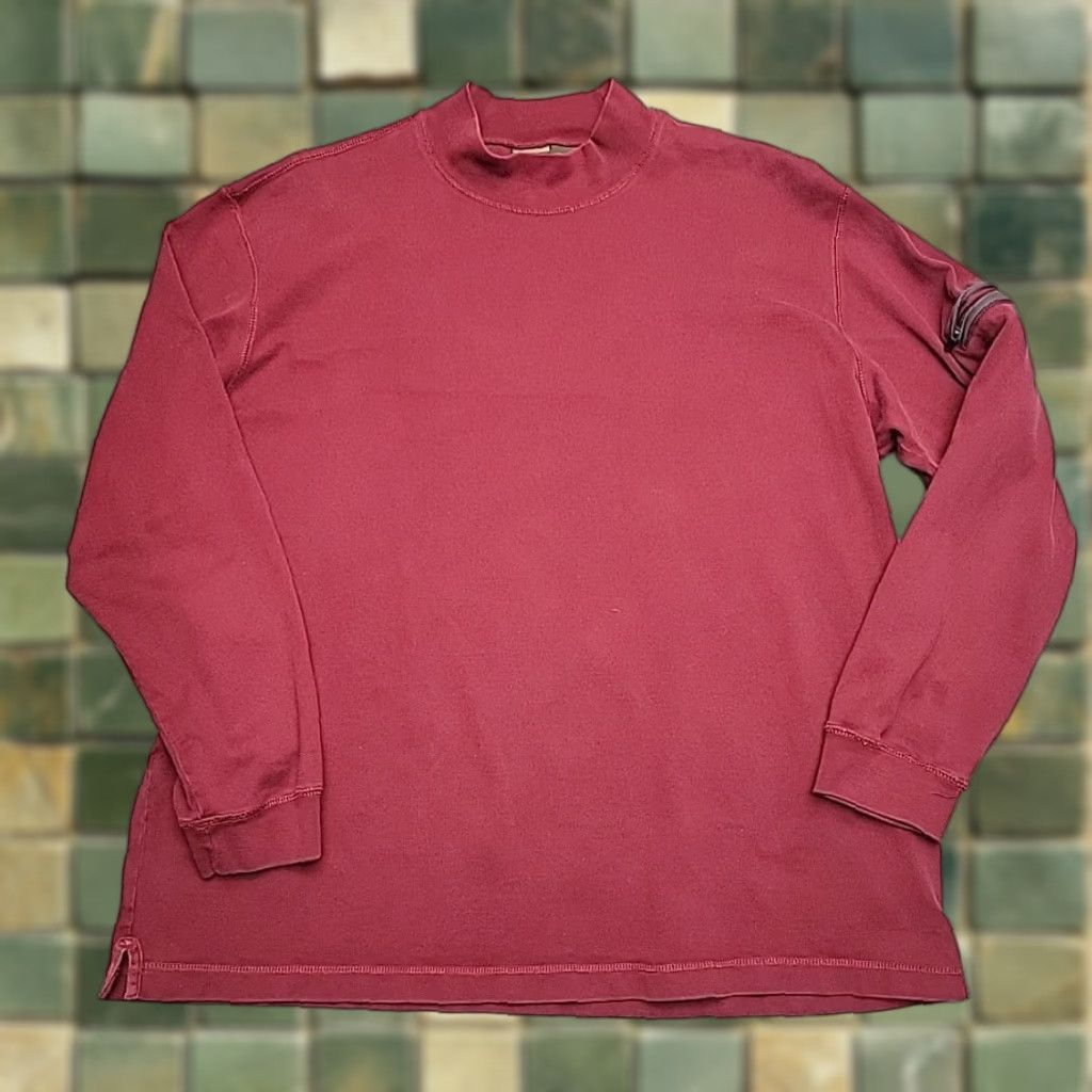 Eddie Bauer VINTAGE Eddie Bauer Mens XL Red Long Sleeve Mock Neck Cotton Knit Pullover Sweater Casual 100 % Cotton Logo Size US XL / EU 56 / 4 - 1 Thumbnail