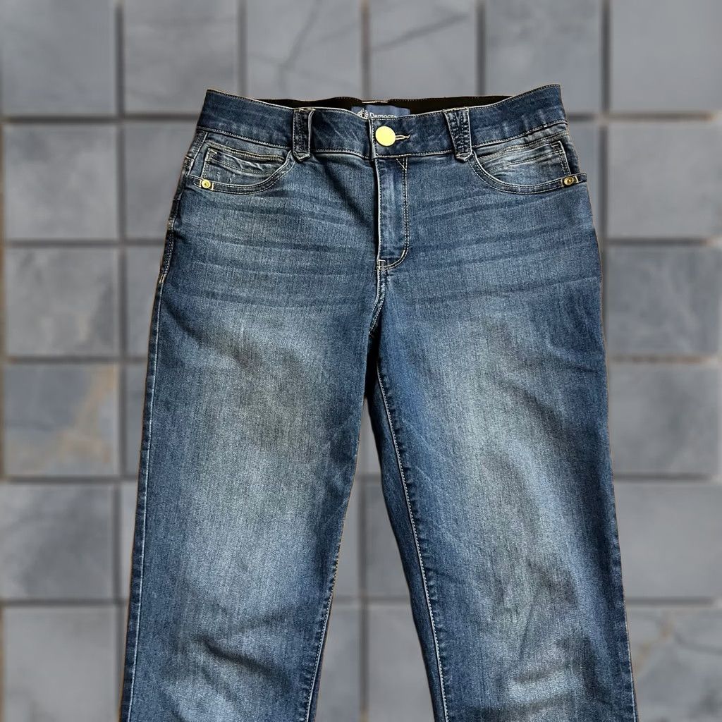 Vintage Democracy Jeans Womens Blue 8 Ankle Skimmer Crop Mid Rise Size 30" / US 8 / IT 44 - 1 Thumbnail