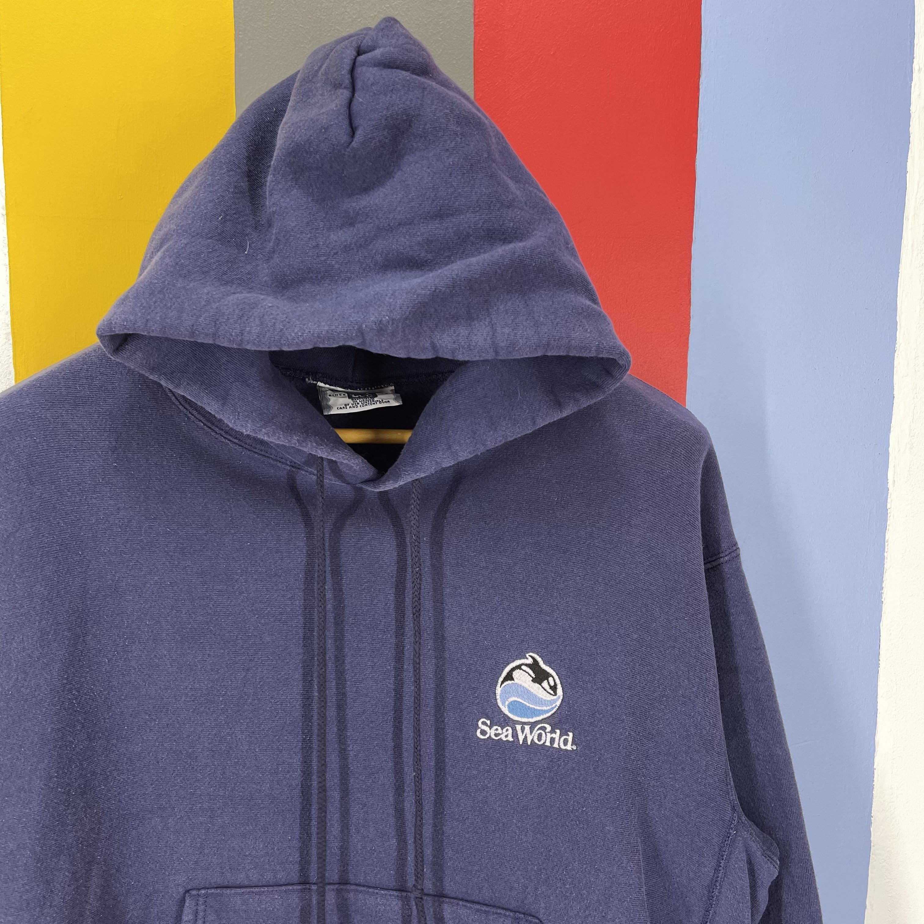 Lee 90s Vintage SEA WORLD by LEE Cross Grain Hoodie #1156/AO Size US L / EU 52-54 / 3 - 2 Thumbnail