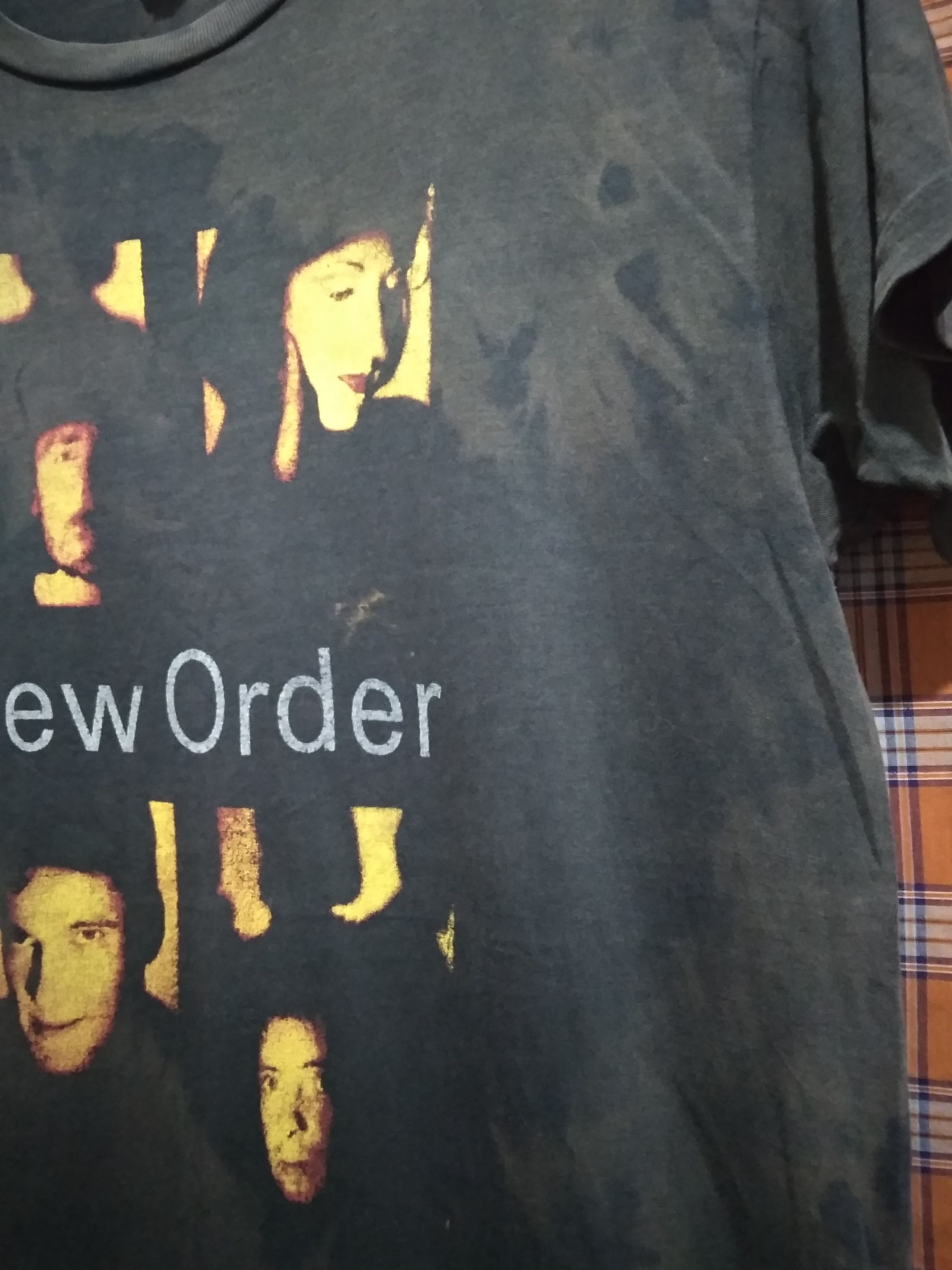 Band Tees × New Order × Unsound Rags Thrashed Faded 80s New Order paper thin t shirt Size US M / EU 48-50 / 2 - 5 Thumbnail