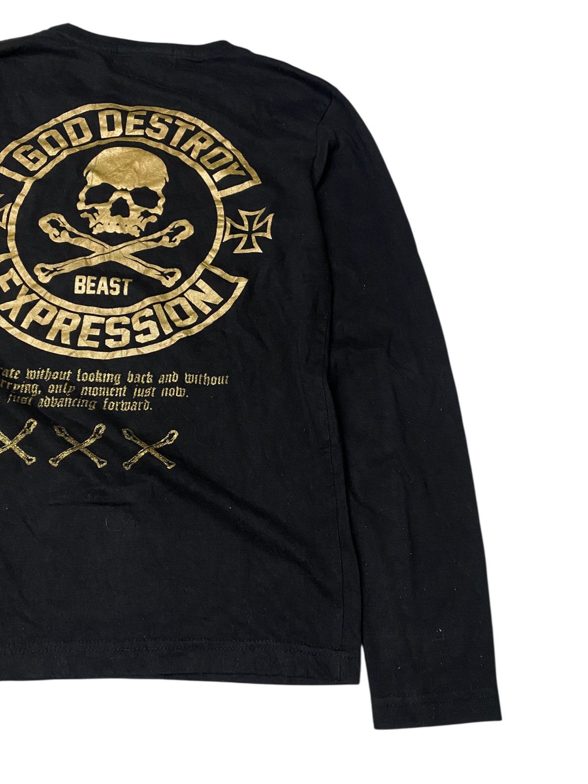 Hysteric Glamour 2000's Blue Jill Skull Poem Beast Longsleeve Size US XS / EU 42 / 0 - 4 Thumbnail